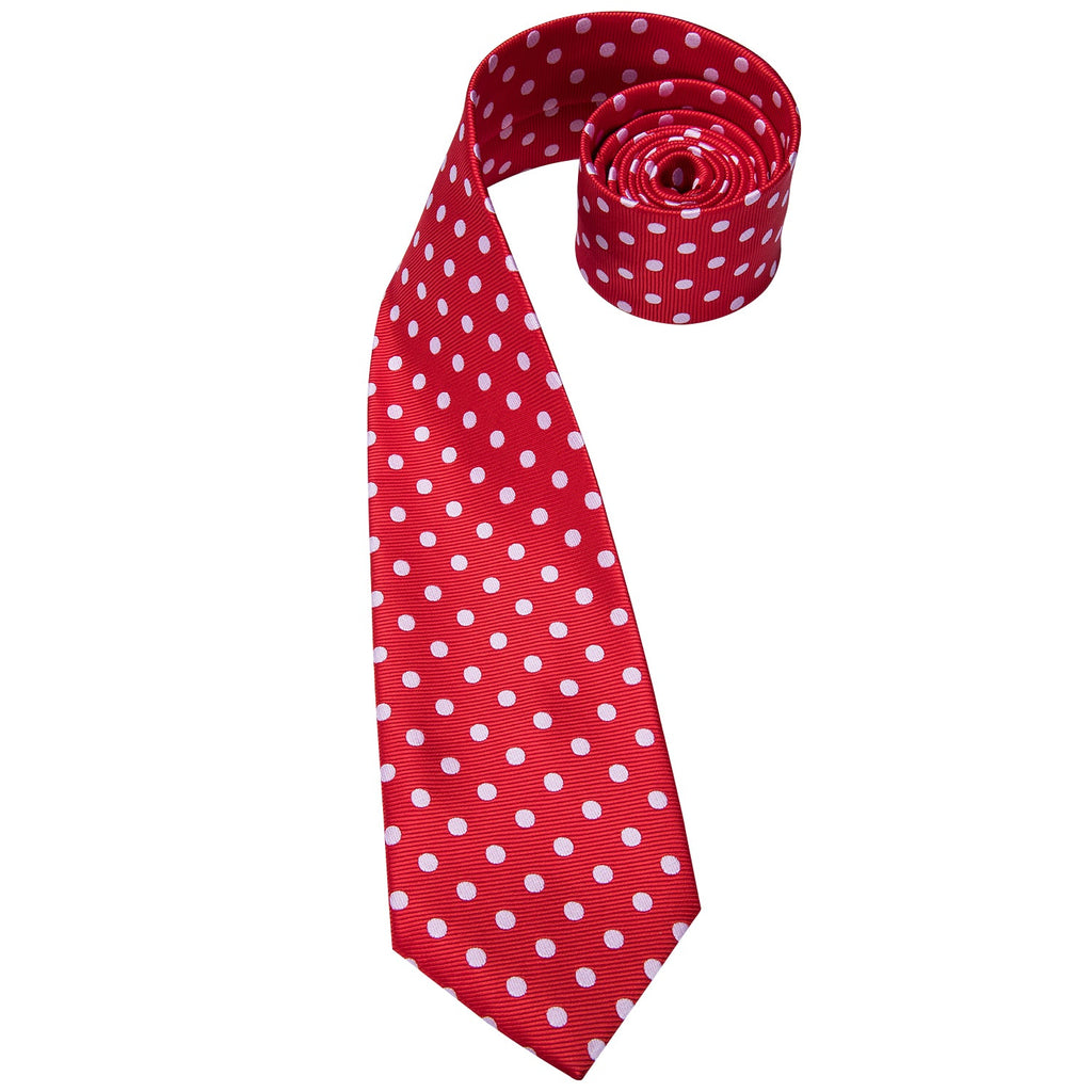 GentCrest Red Polka Dot Tie Hanky Cufflinks Set - Image 5
