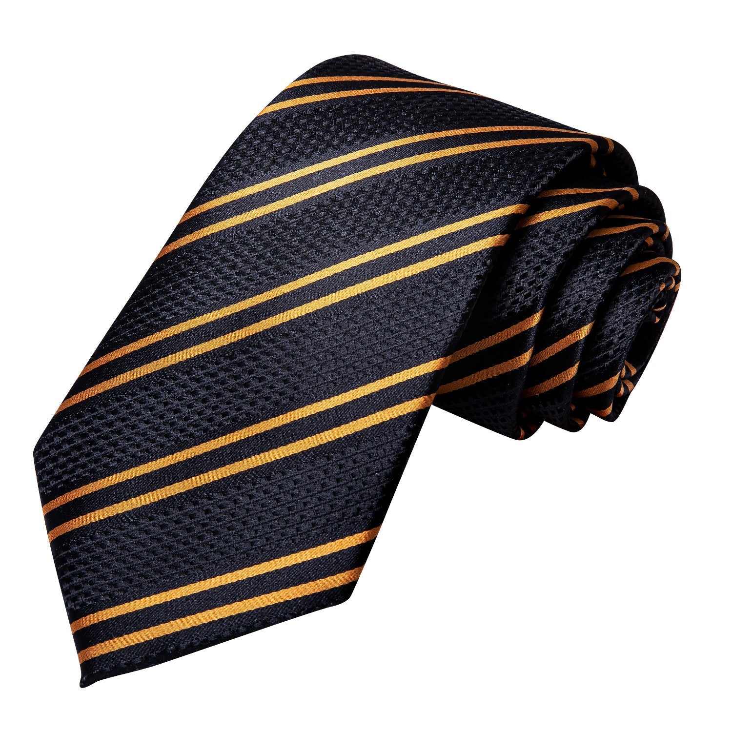 GentCrest Black Striped Tie Hanky Cufflinks Set - Image 4