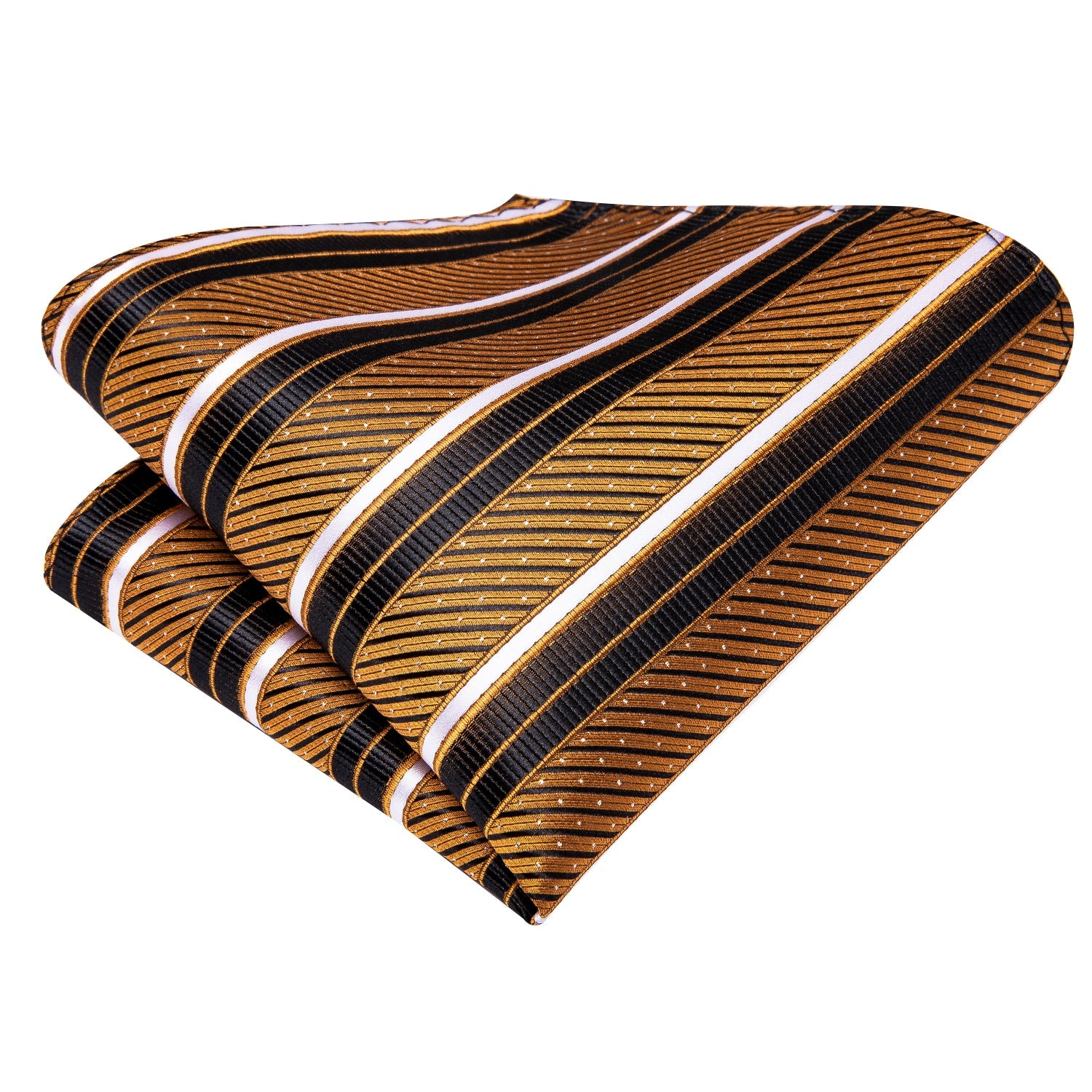 GentCrest Black Striped Tie Hanky Cufflinks Set - Image 4