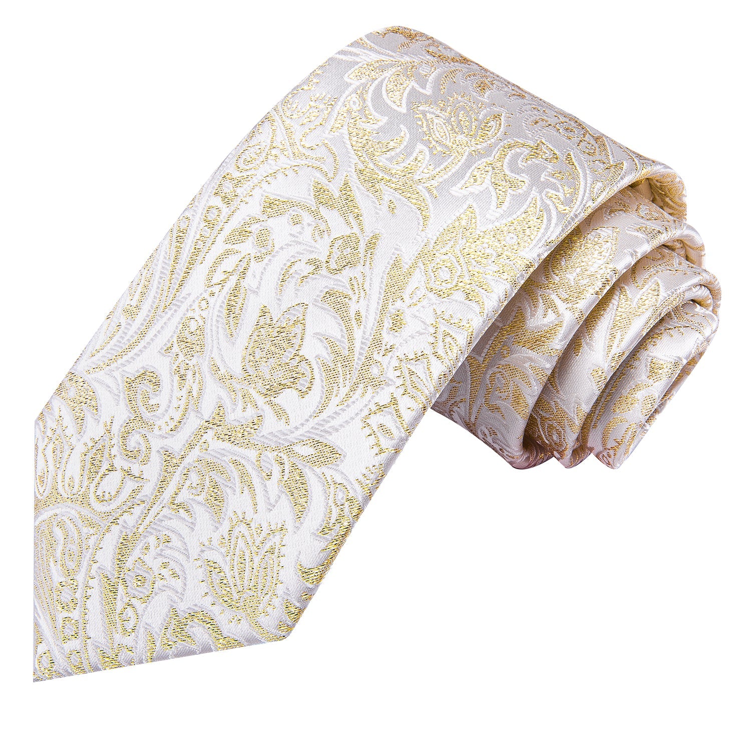 GentCrest White Floral Tie Hanky Cufflinks Set - Image 5