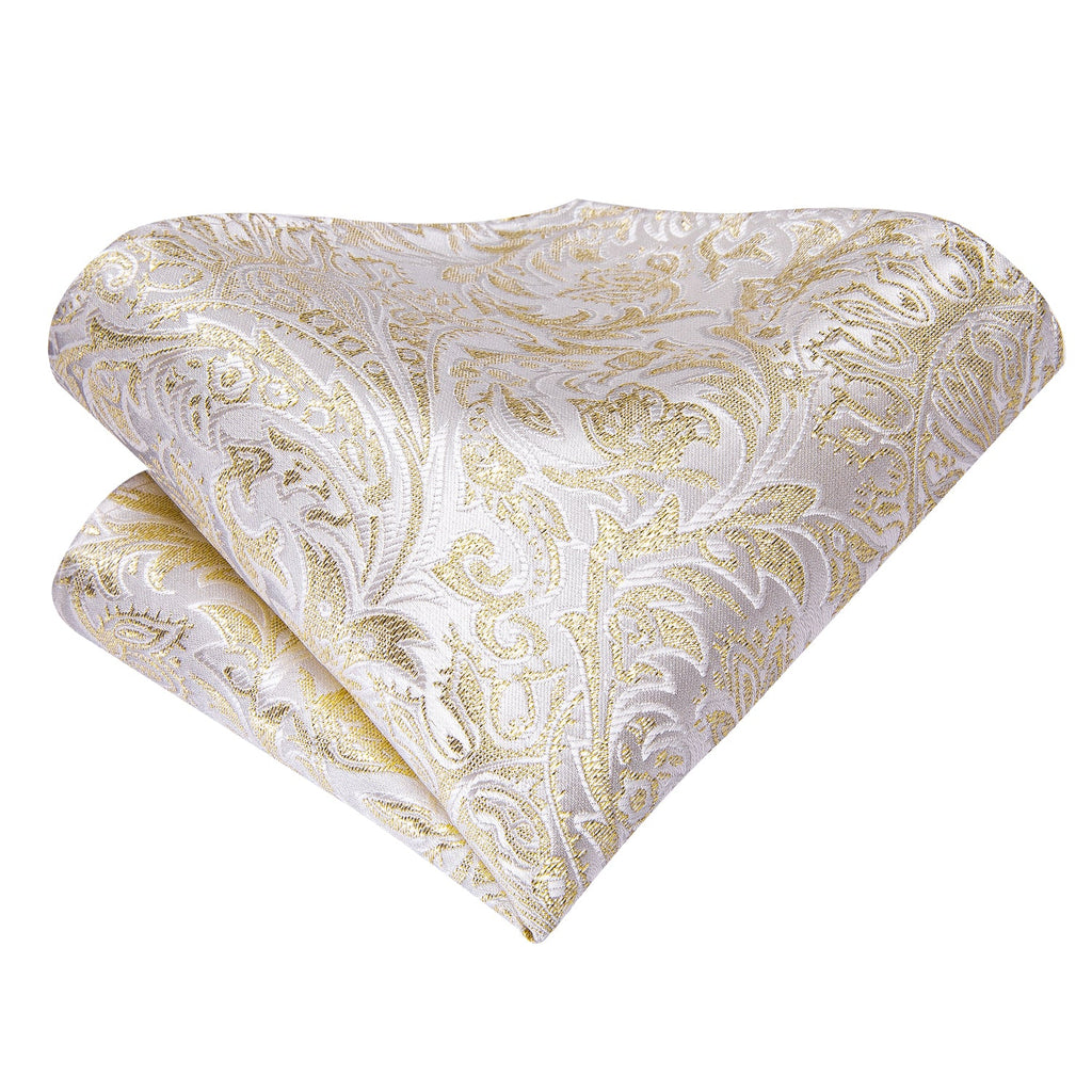 GentCrest White Floral Tie Hanky Cufflinks Set - Image 4