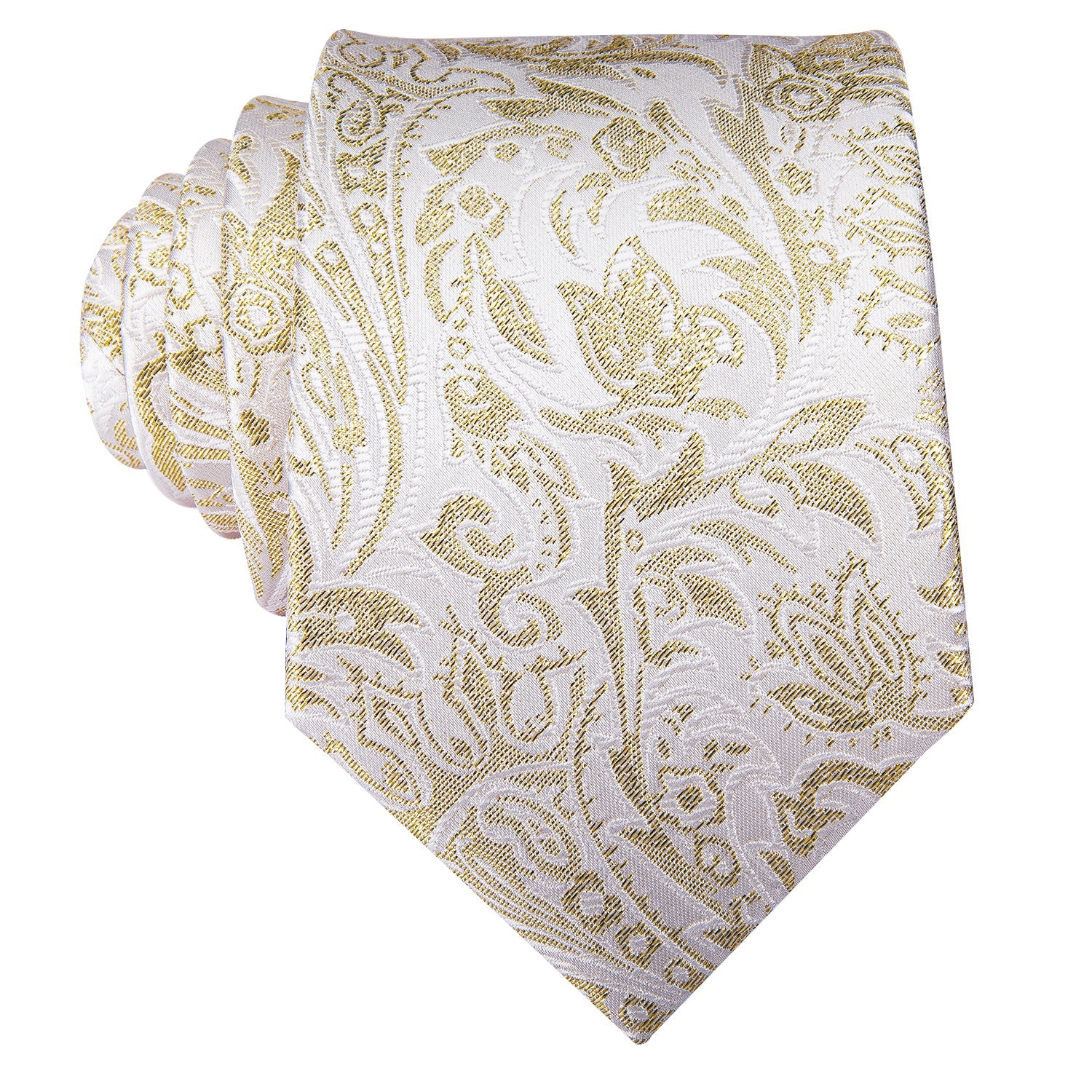 GentCrest White Floral Tie Hanky Cufflinks Set - Image 3