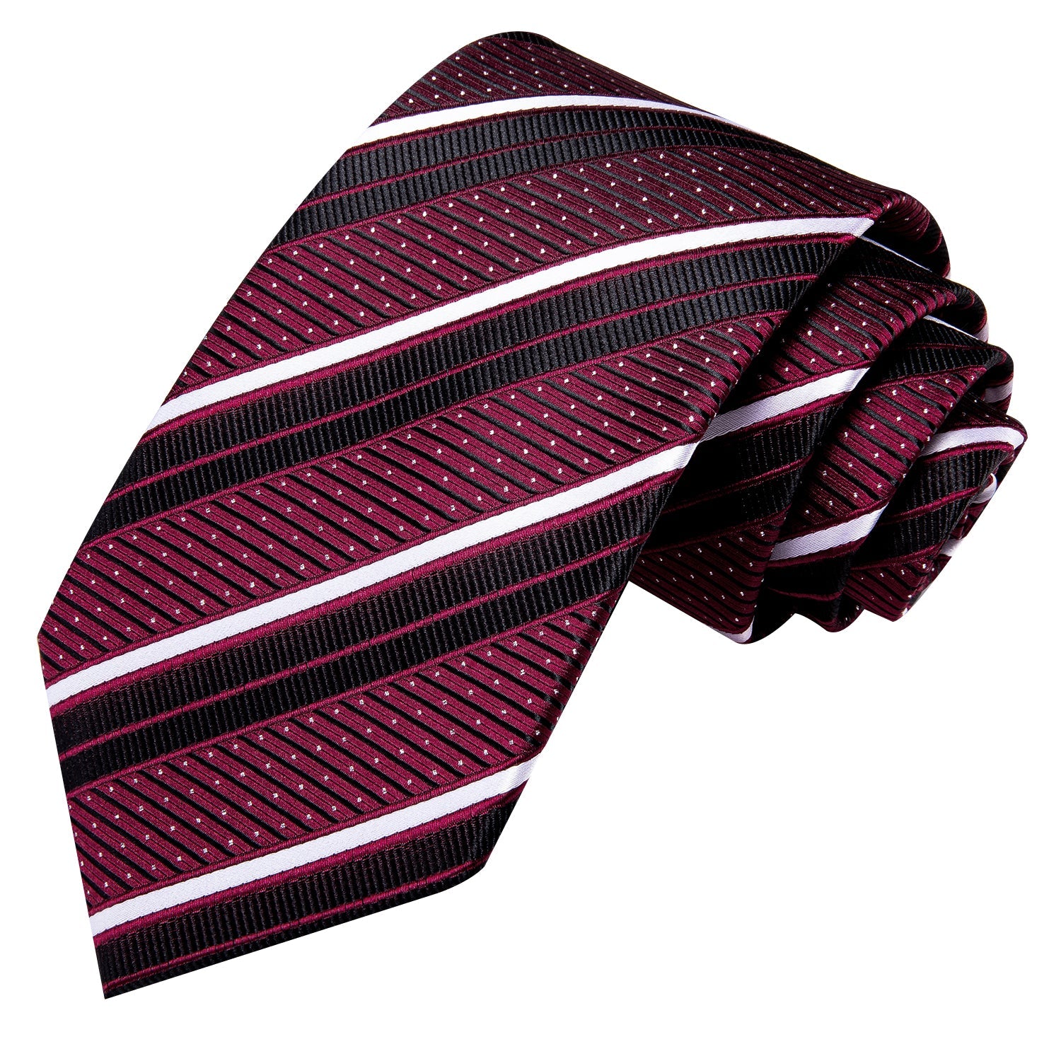 GentCrest Black Striped Tie Hanky Cufflinks Set - Image 5