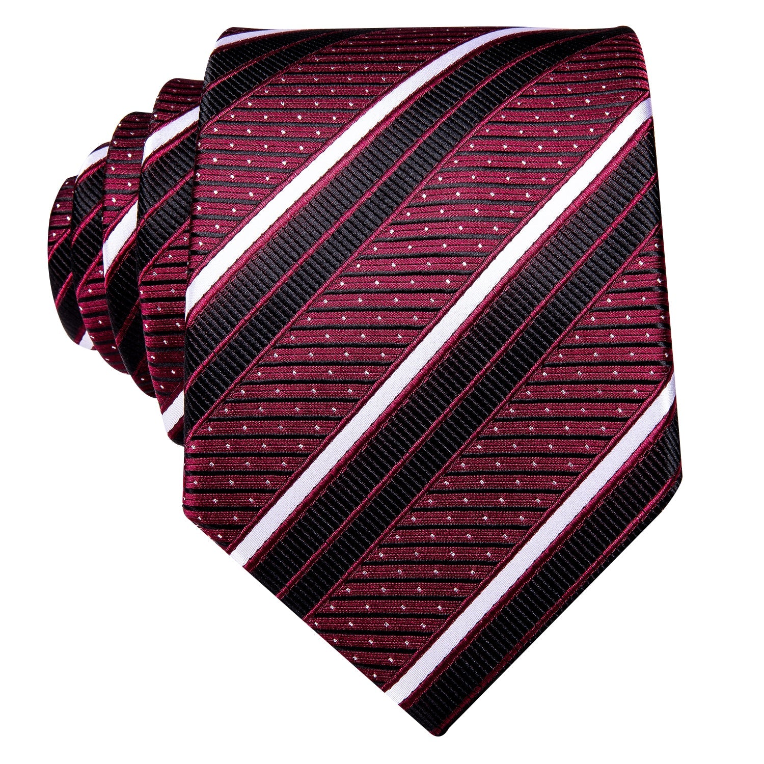 GentCrest Black Striped Tie Hanky Cufflinks Set - Image 4