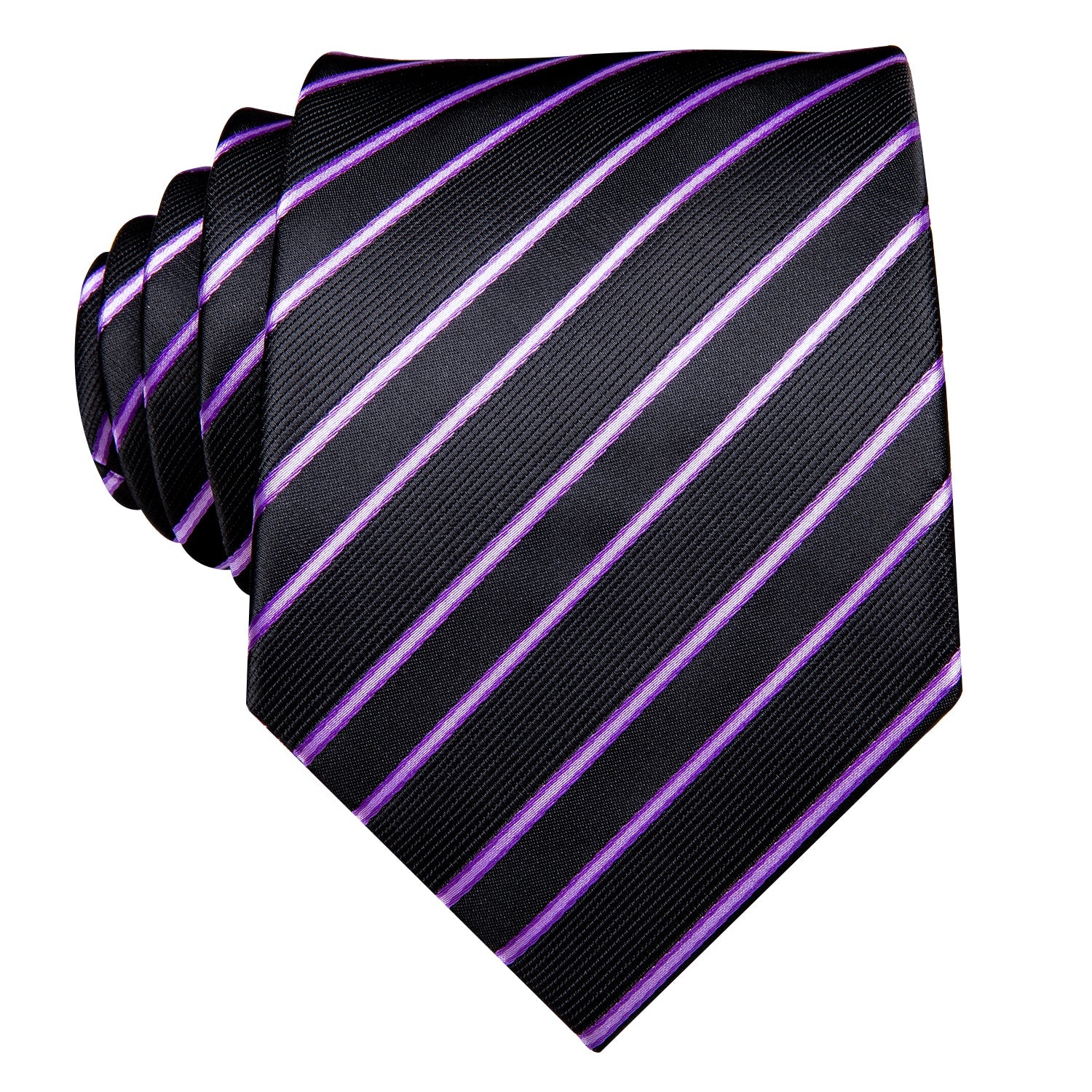 GentCrest Black Striped Tie Hanky Cufflinks Set - Image 5