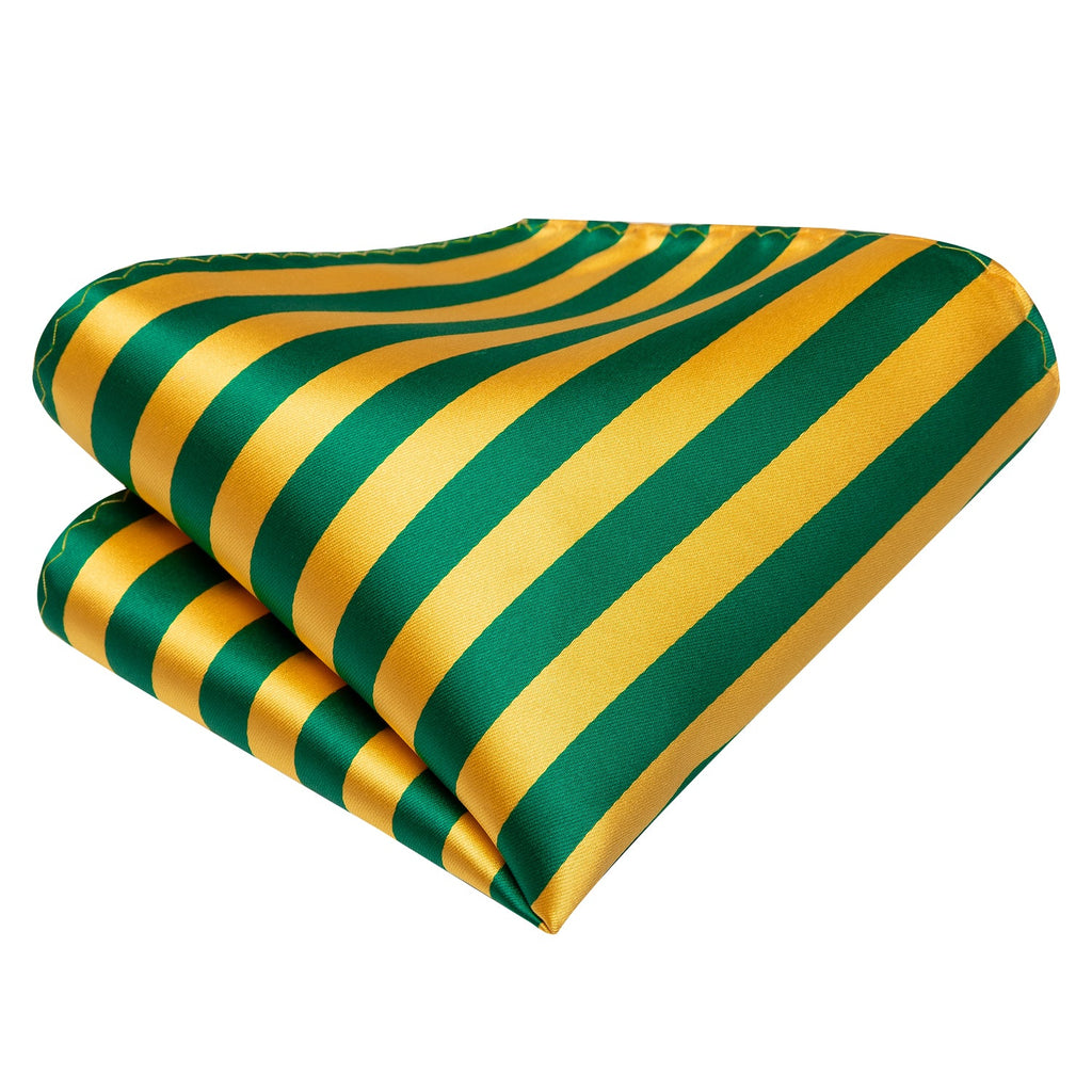 GentCrest Green Striped Tie Hanky Cufflinks Set - Image 3