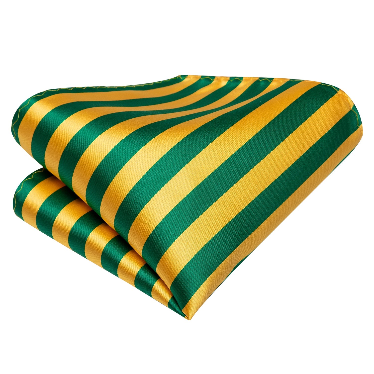 GentCrest Green Striped Tie Hanky Cufflinks Set - Image 3