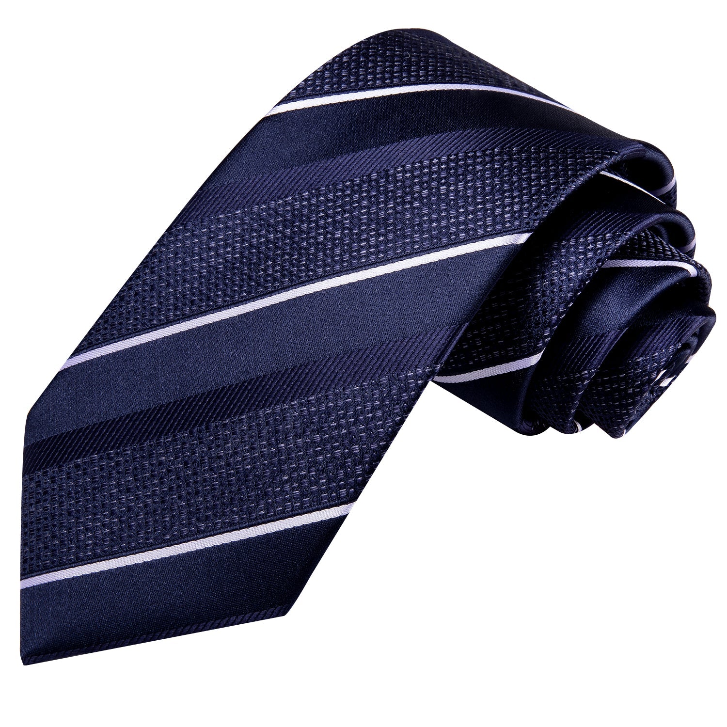 GentCrest Blue Striped Tie Hanky Cufflinks Set - Image 5