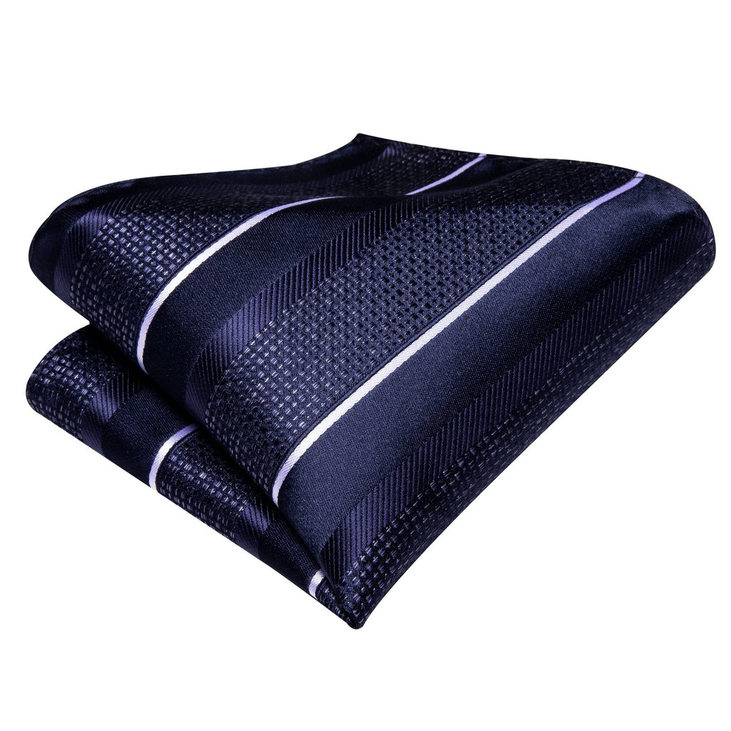 GentCrest Blue Striped Tie Hanky Cufflinks Set - Image 4