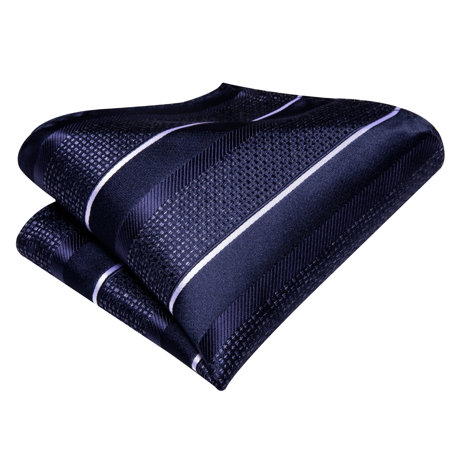 GentCrest Blue Striped Tie Hanky Cufflinks Set - Image 4