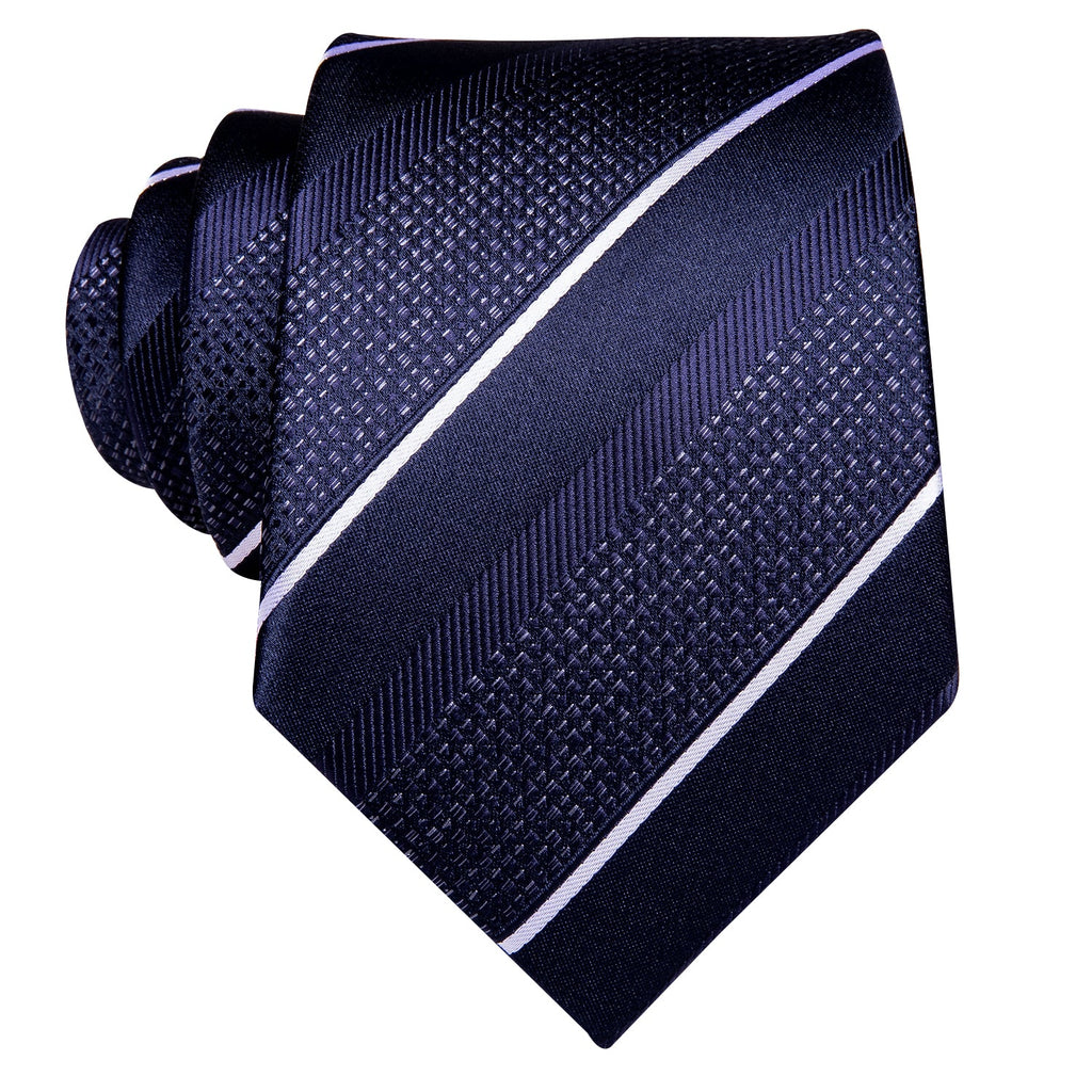 GentCrest Blue Striped Tie Hanky Cufflinks Set - Image 3