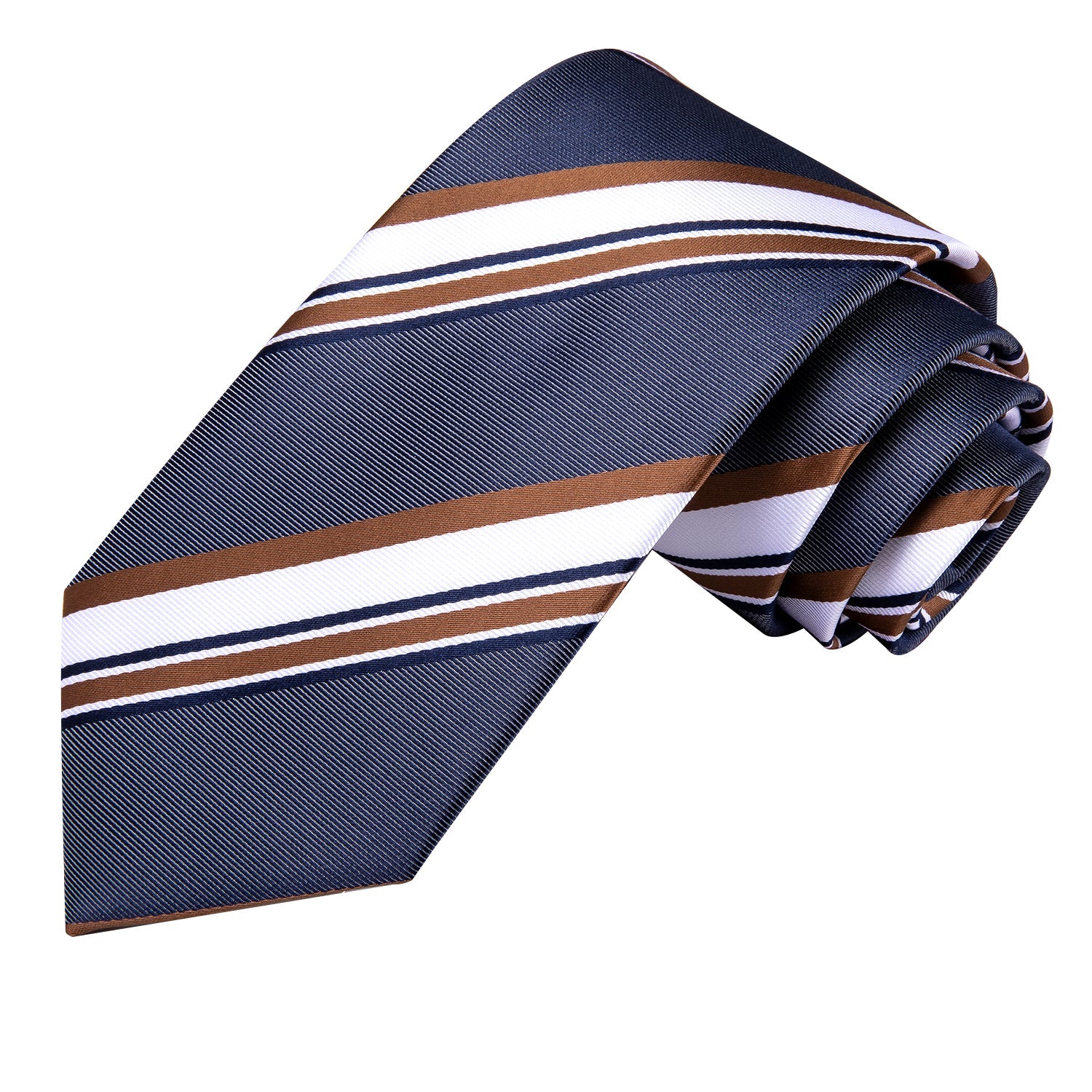 GentCrest Blue Striped Tie Hanky Cufflinks Set - Image 4