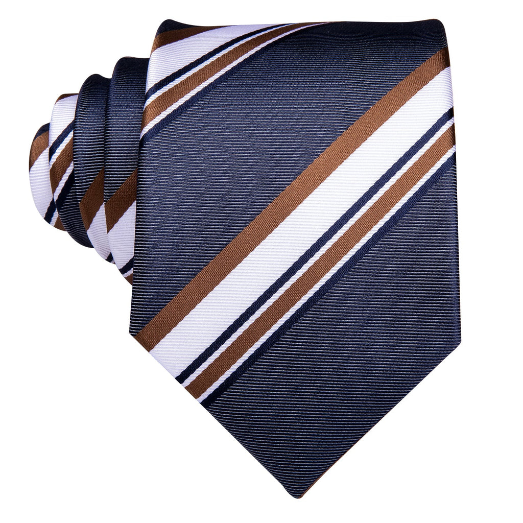 GentCrest Blue Striped Tie Hanky Cufflinks Set - Image 2