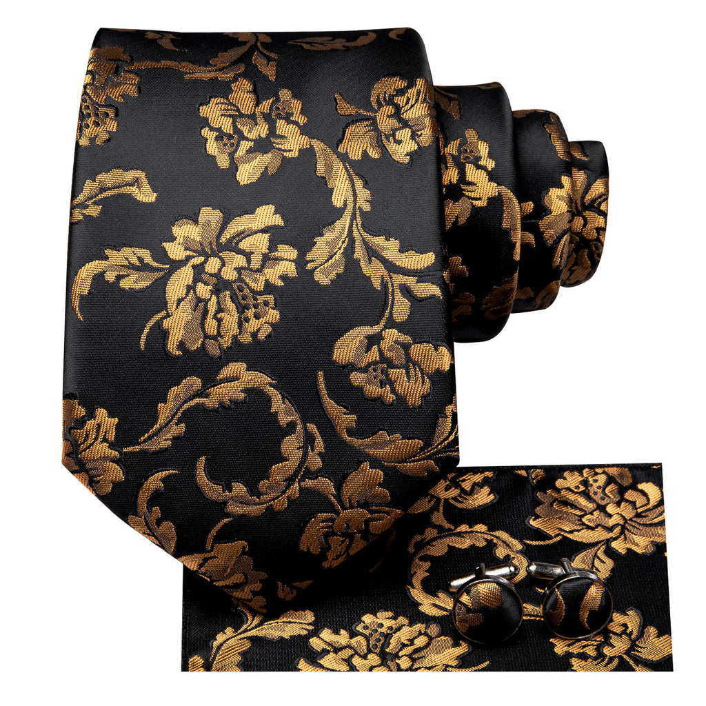 GentCrest Black Floral Tie Sets - Image 3