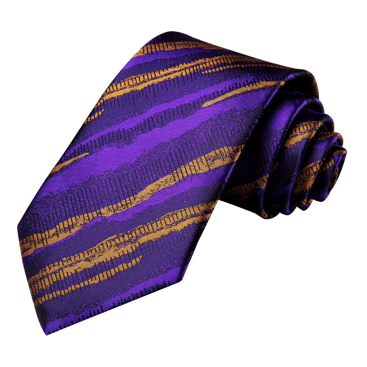 GentCrest Purple Striped Tie Set - Image 3