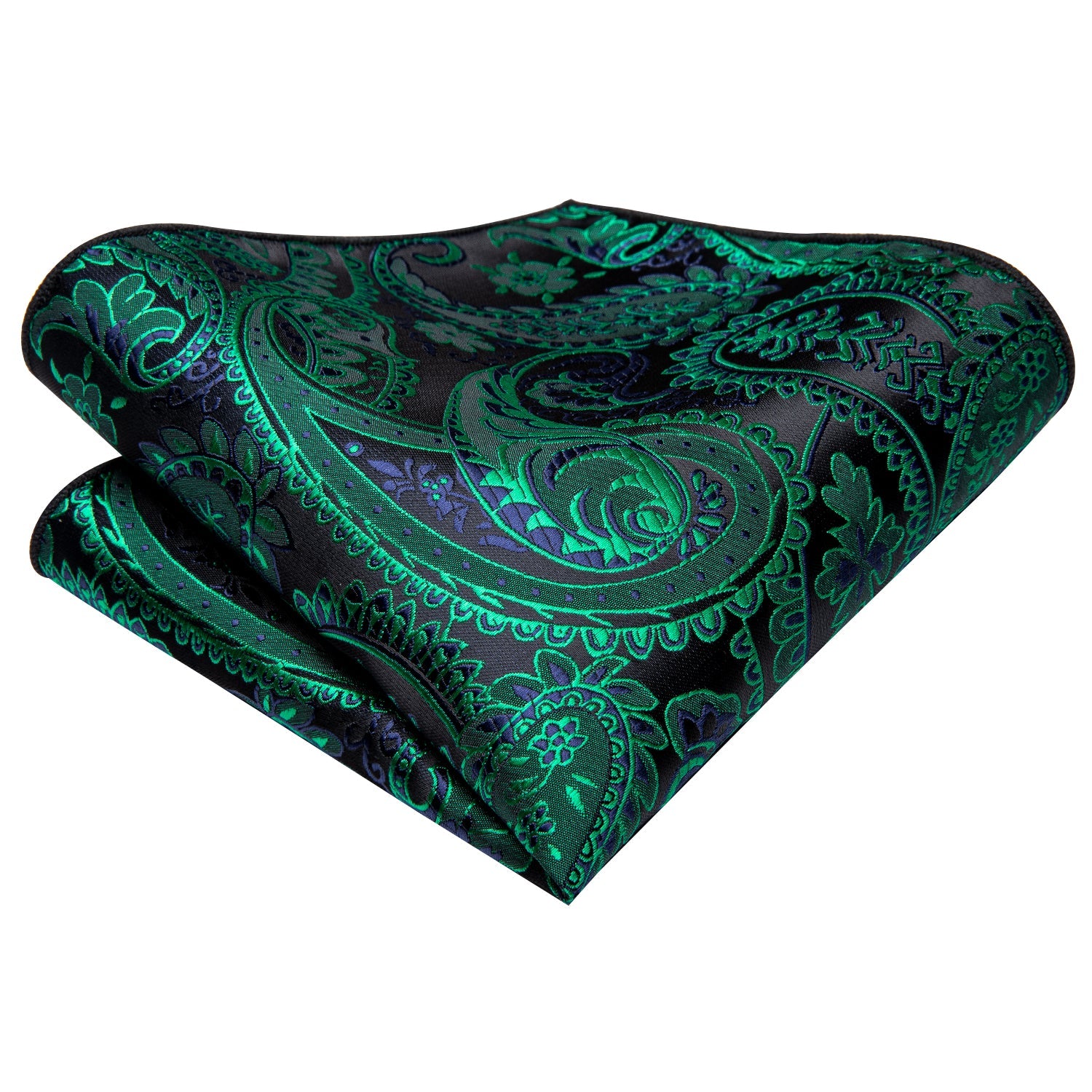 GentCrest Black Paisley Tie Hanky Cufflinks Set - Image 5