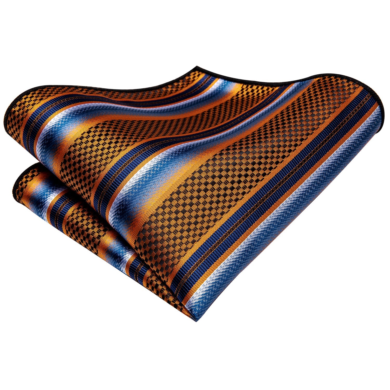 GentCrest Blue Striped Tie Hanky Cufflinks Set - Image 5