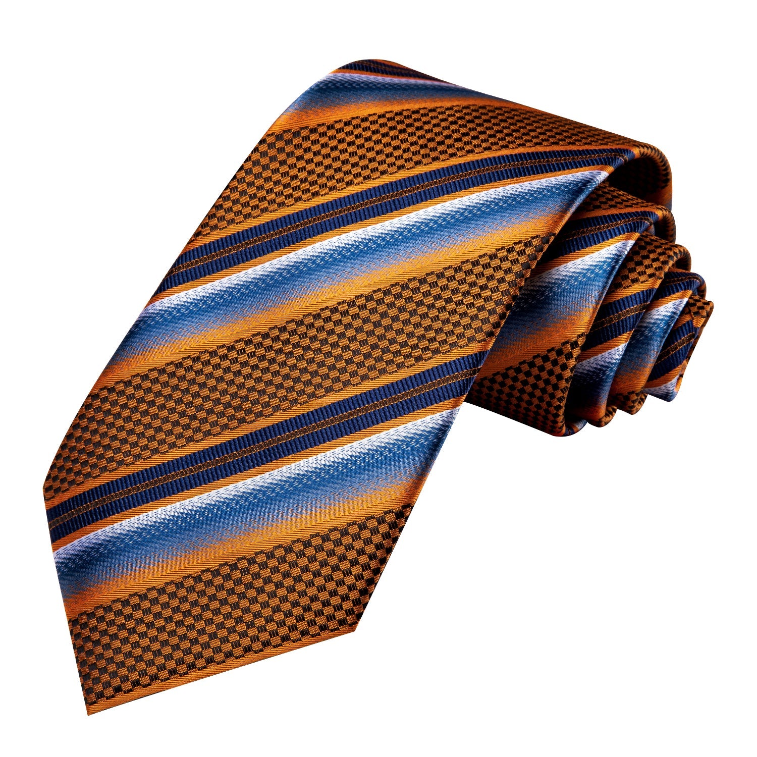 GentCrest Blue Striped Tie Hanky Cufflinks Set - Image 4