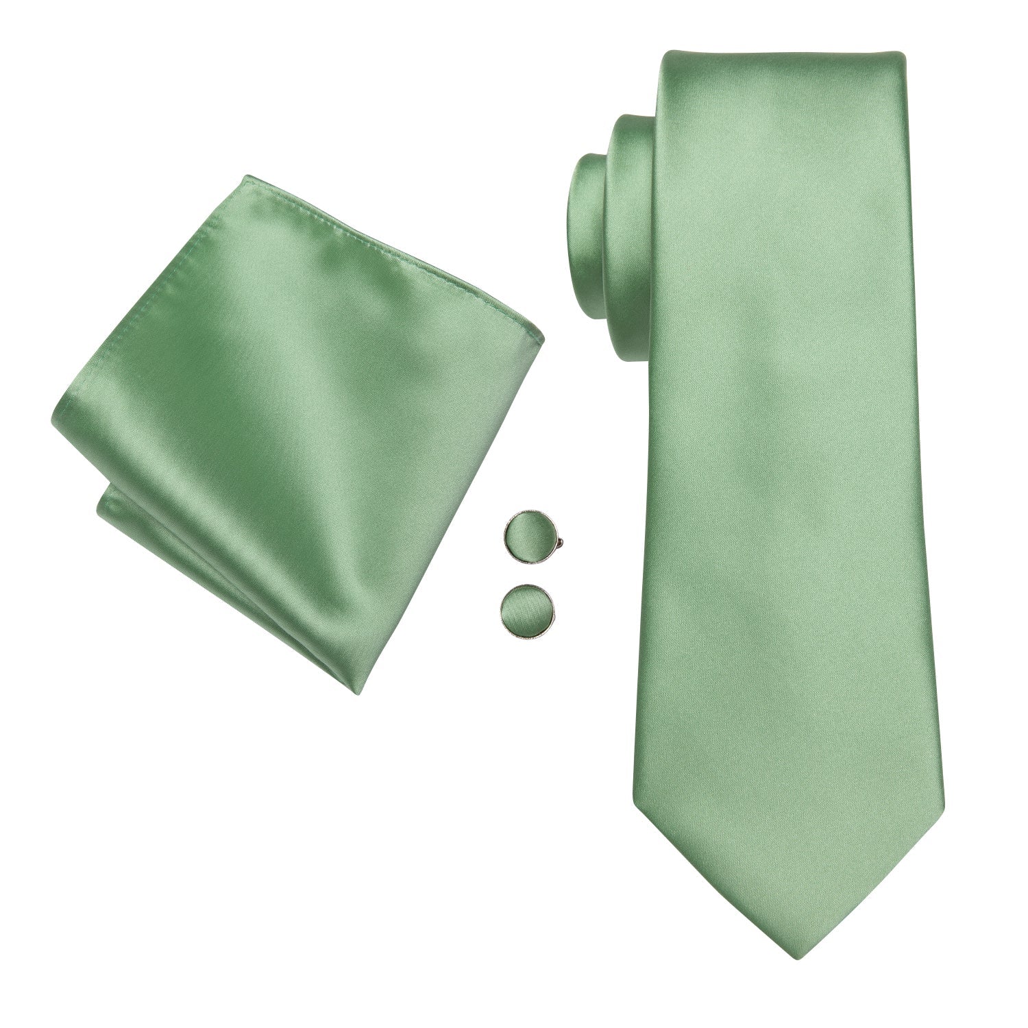 GentCrest Classic Solid Tie Hanky Cufflinks Set - Image 4