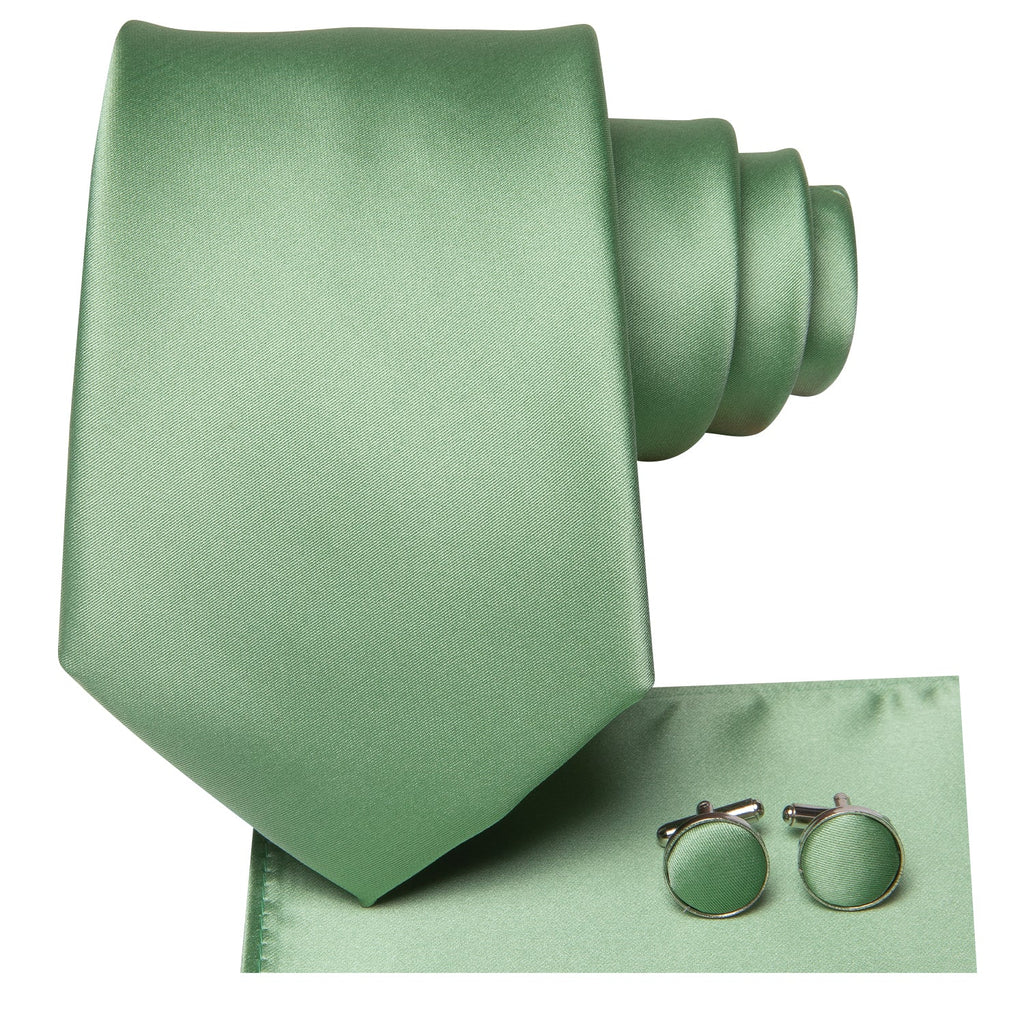 GentCrest Classic Solid Tie Hanky Cufflinks Set - Image 3