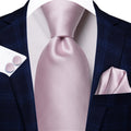 GentCrest Pink Solid Tie Hanky Cufflinks Set - Image 1