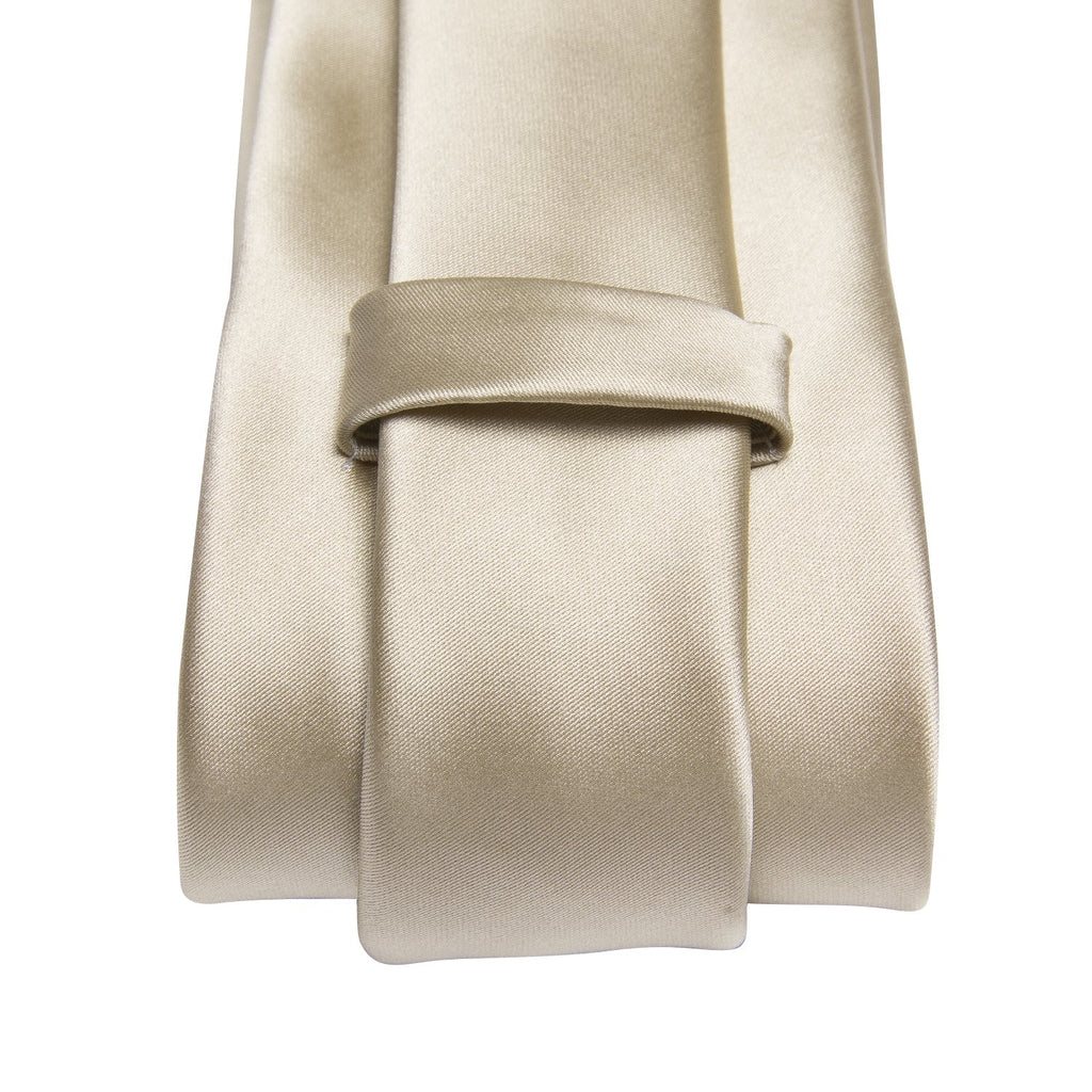 GentCrest Champagne Solid Tie Hanky Cufflinks Set - Image 6
