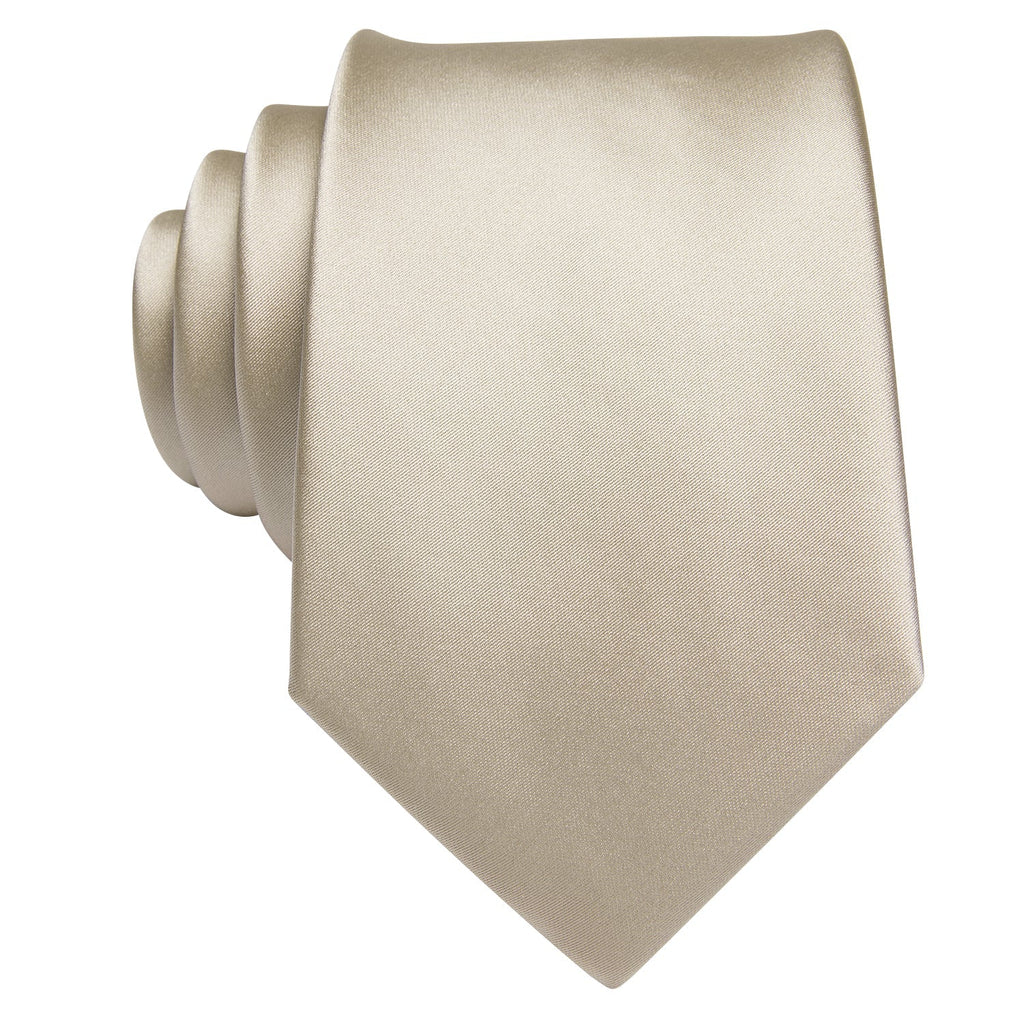 GentCrest Champagne Solid Tie Hanky Cufflinks Set - Image 5