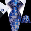 GentCrest Blue Polka Dot Tie Hanky Cufflinks Set - Image 1