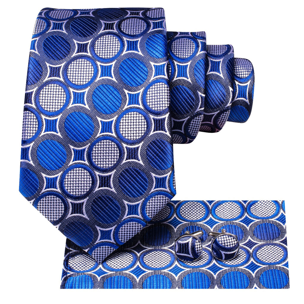 GentCrest Blue Polka Dot Tie Hanky Cufflinks Set - Image 3