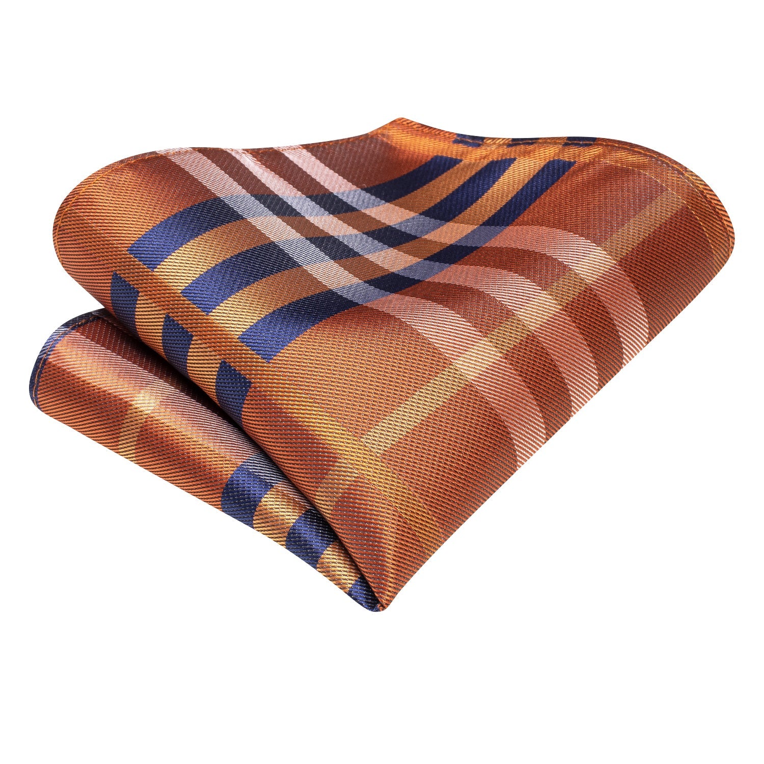 GentCrest Blue Plaid Tie Hanky Cufflinks Set - Image 6