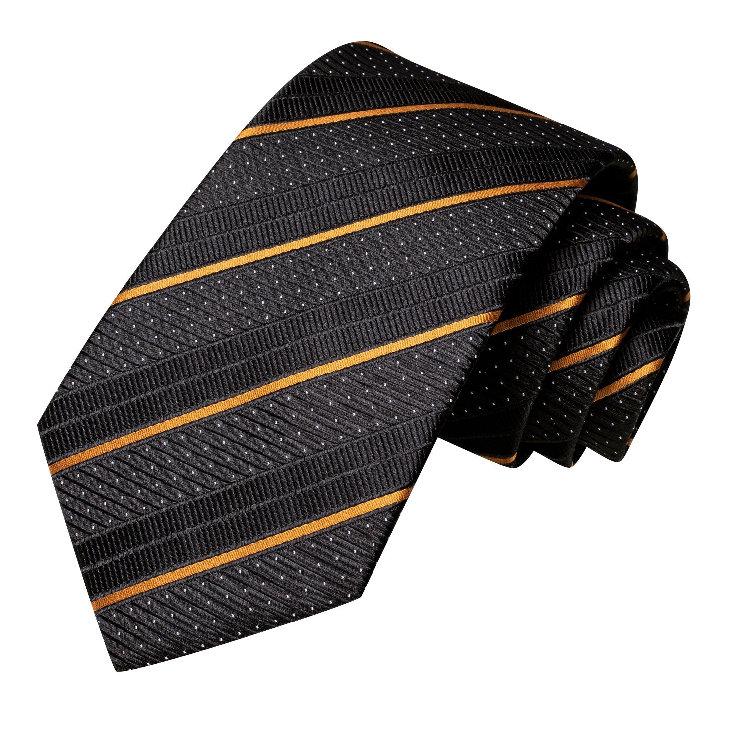 GentCrest Black Striped Tie Hanky Cufflinks Set - Image 6