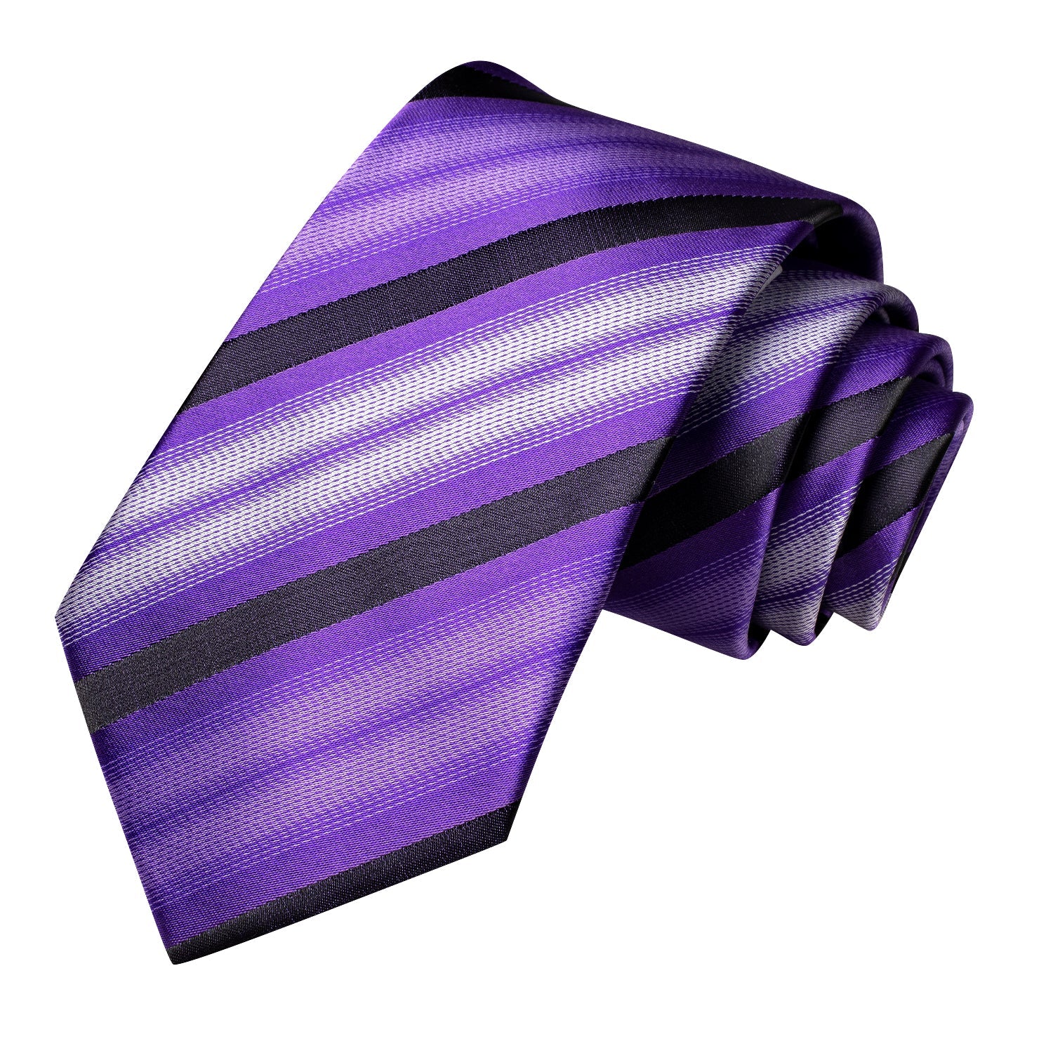 GentCrest Black Striped Tie Hanky Cufflinks Set - Image 4