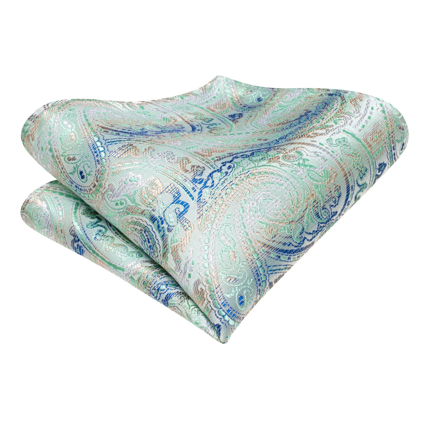 GentCrest Green Paisley Tie Hanky Cufflinks Set - Image 5