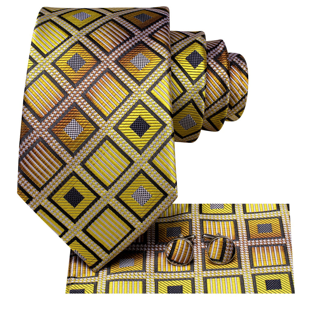 GentCrest Black Classic Tie Hanky Cufflinks Set - Image 7