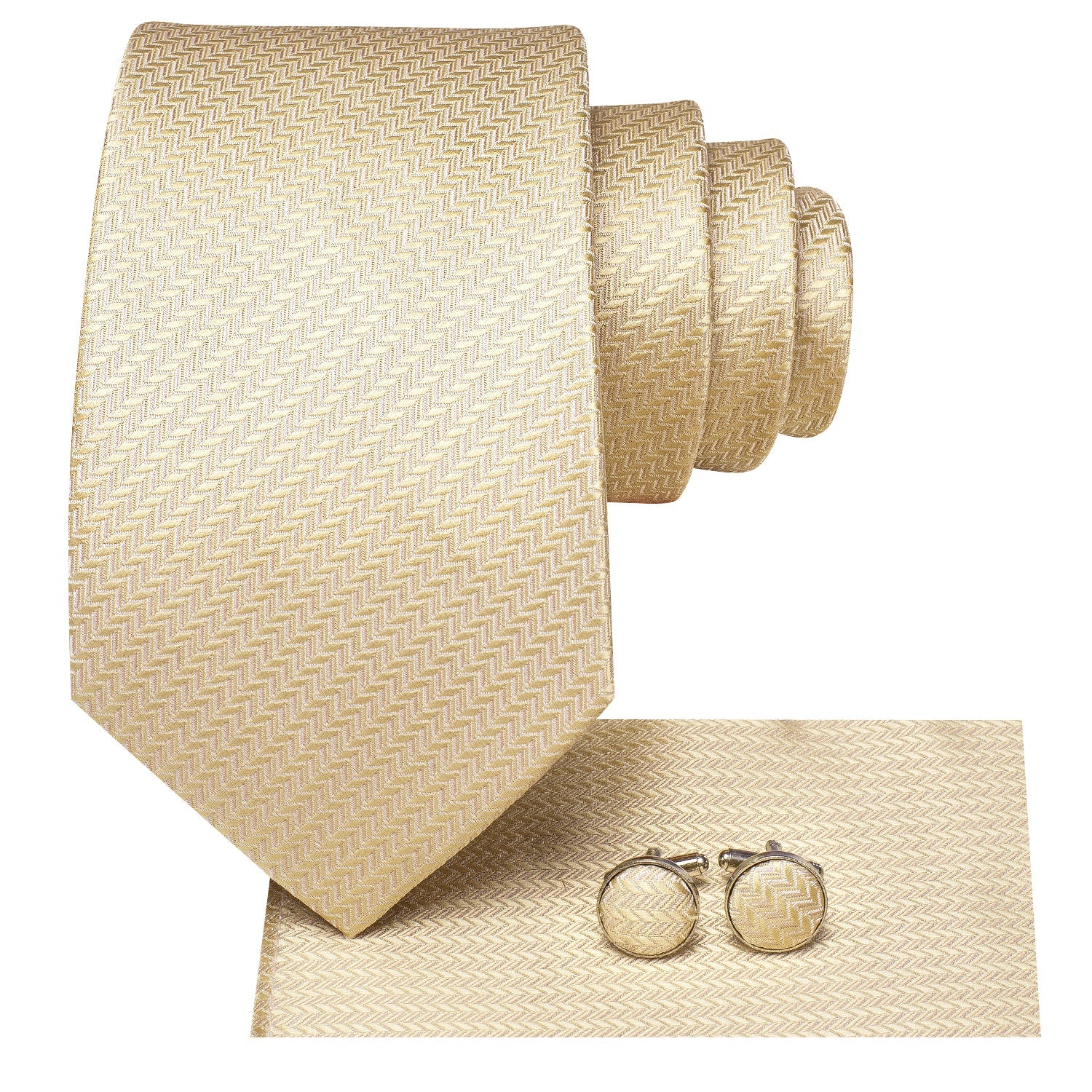 GentCrest Red Solid Tie Hanky Cufflinks Set - Image 5