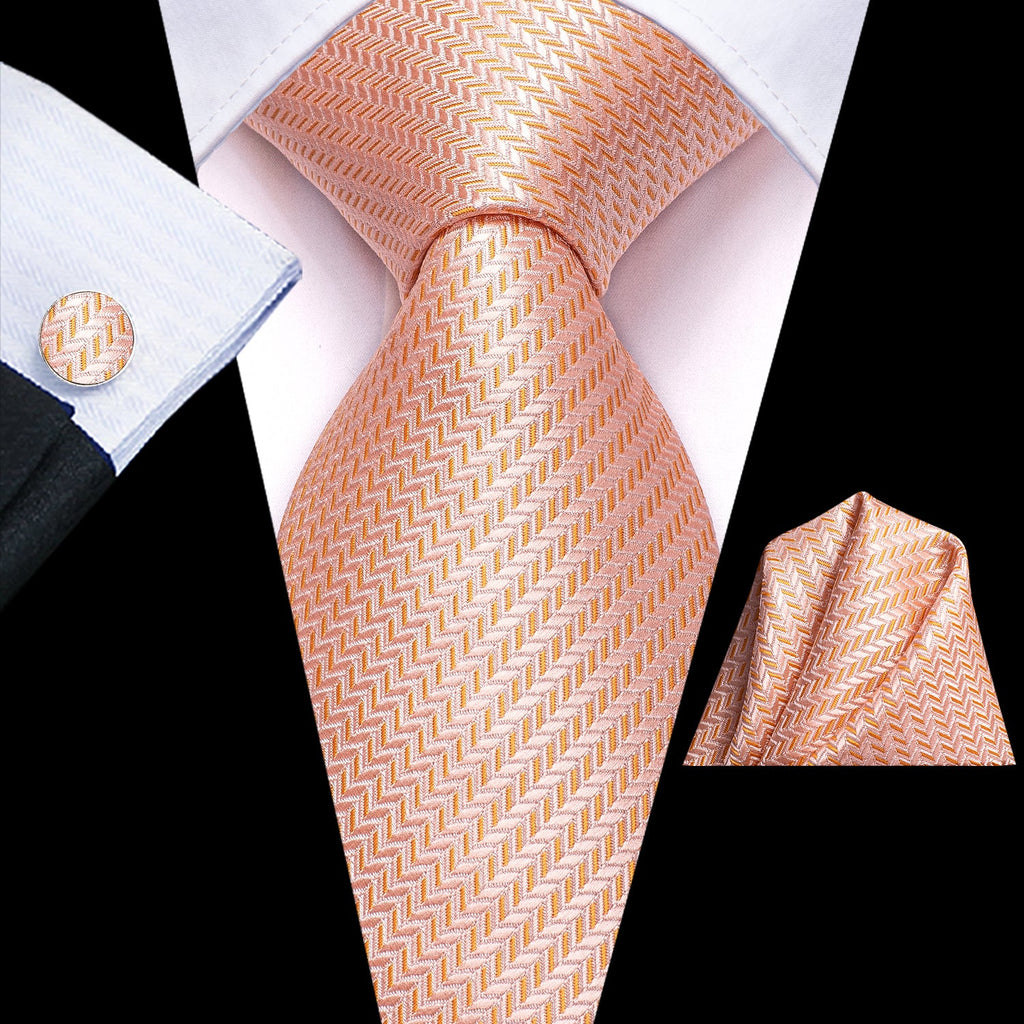 GentCrest Red Plaid Tie Hanky Cufflinks Set - Image 1