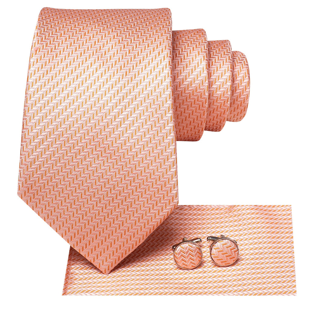 GentCrest Red Plaid Tie Hanky Cufflinks Set - Image 4