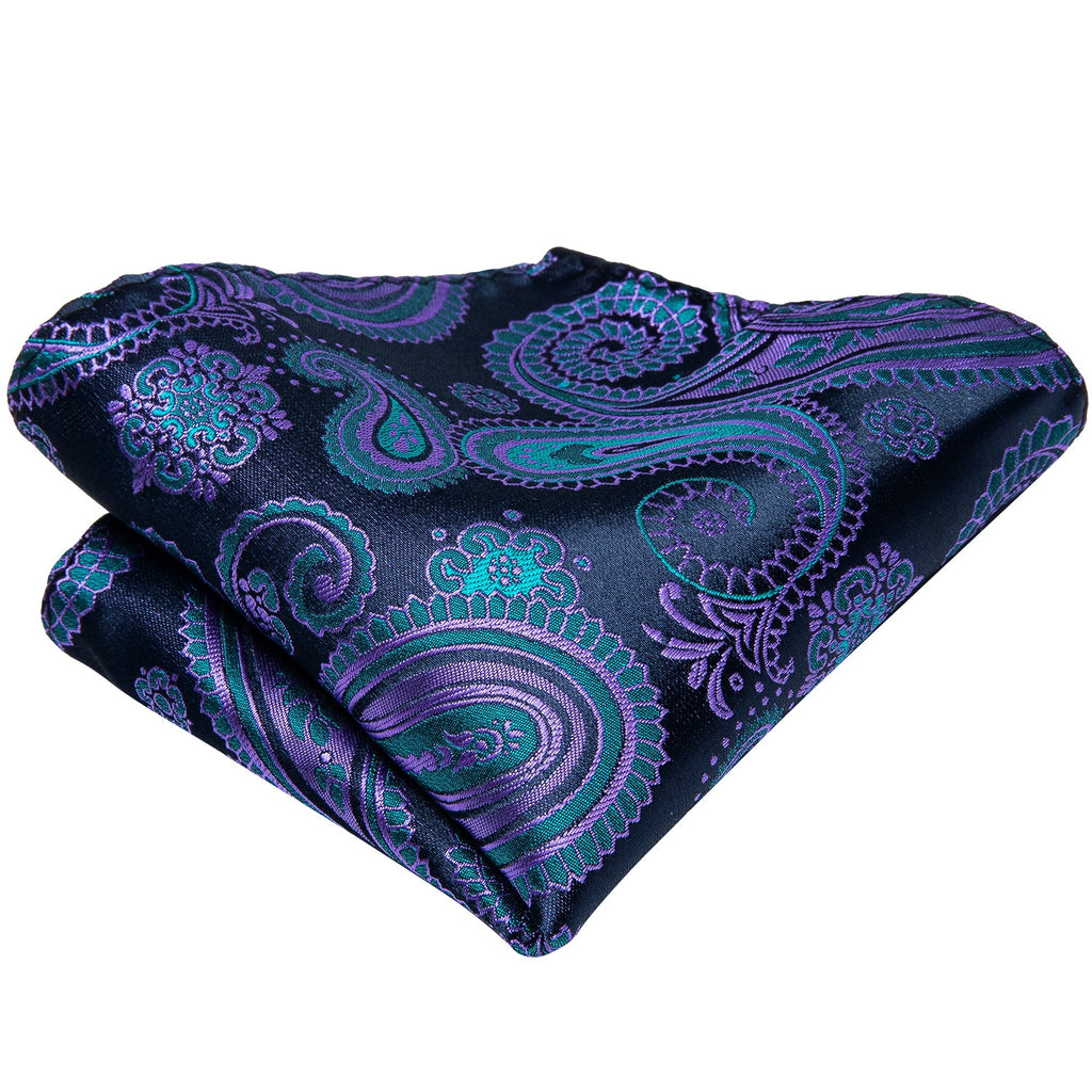 GentCrest Blue Paisley Tie Hanky Cufflinks Set - Image 3