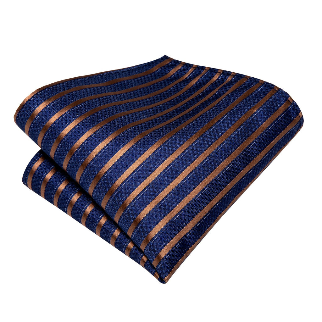 GentCrest Blue Striped Tie Hanky Cufflinks Set - Image 6