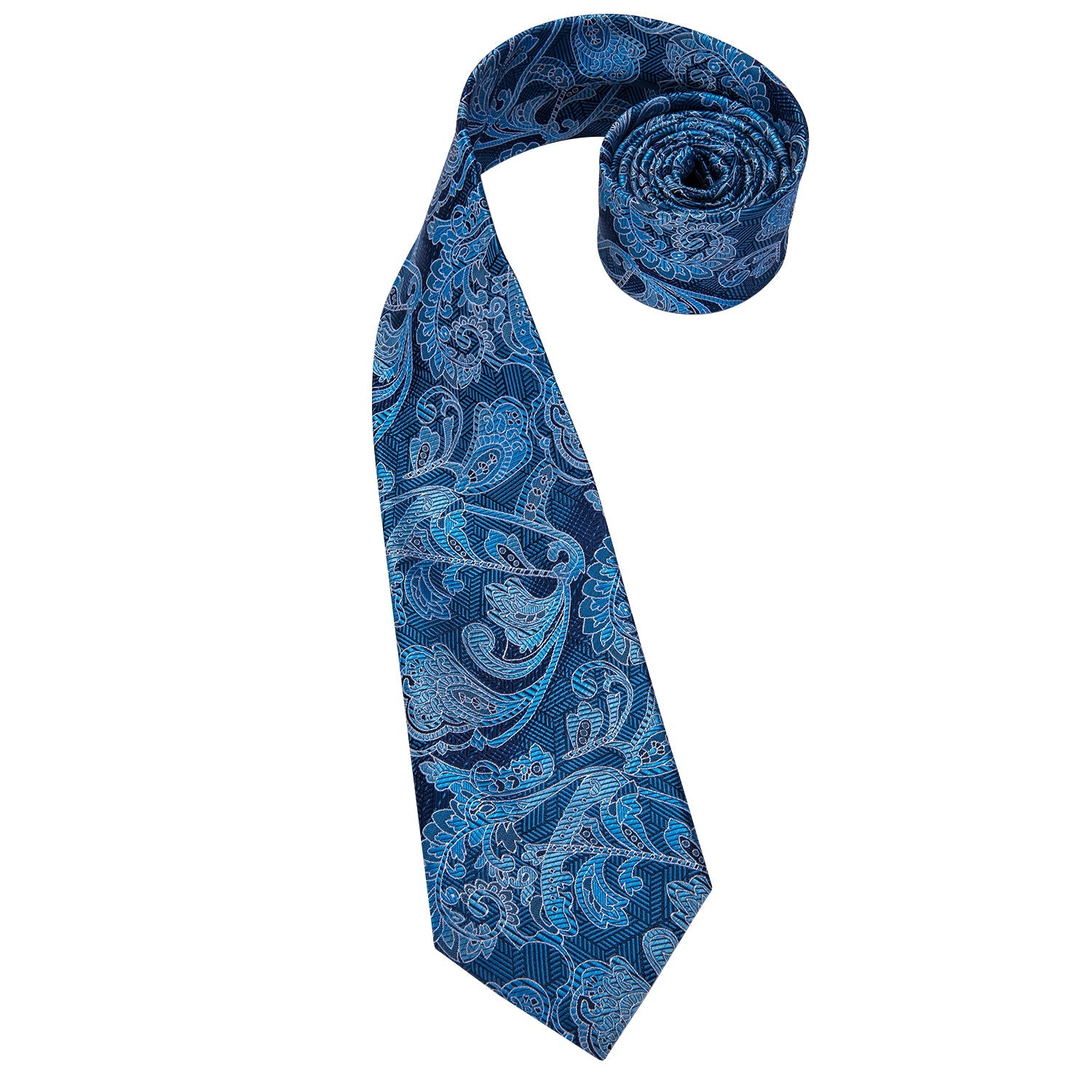 GentCrest Blue Paisley Tie Hanky Cufflinks Set - Image 4
