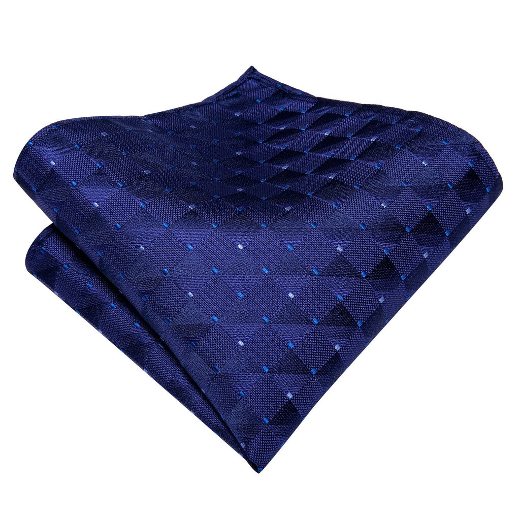 GentCrest Blue Plaid Tie Hanky Cufflinks Set - Image 6