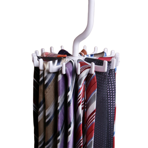Hanging Tie Rack - Black - GentCrest - View 7