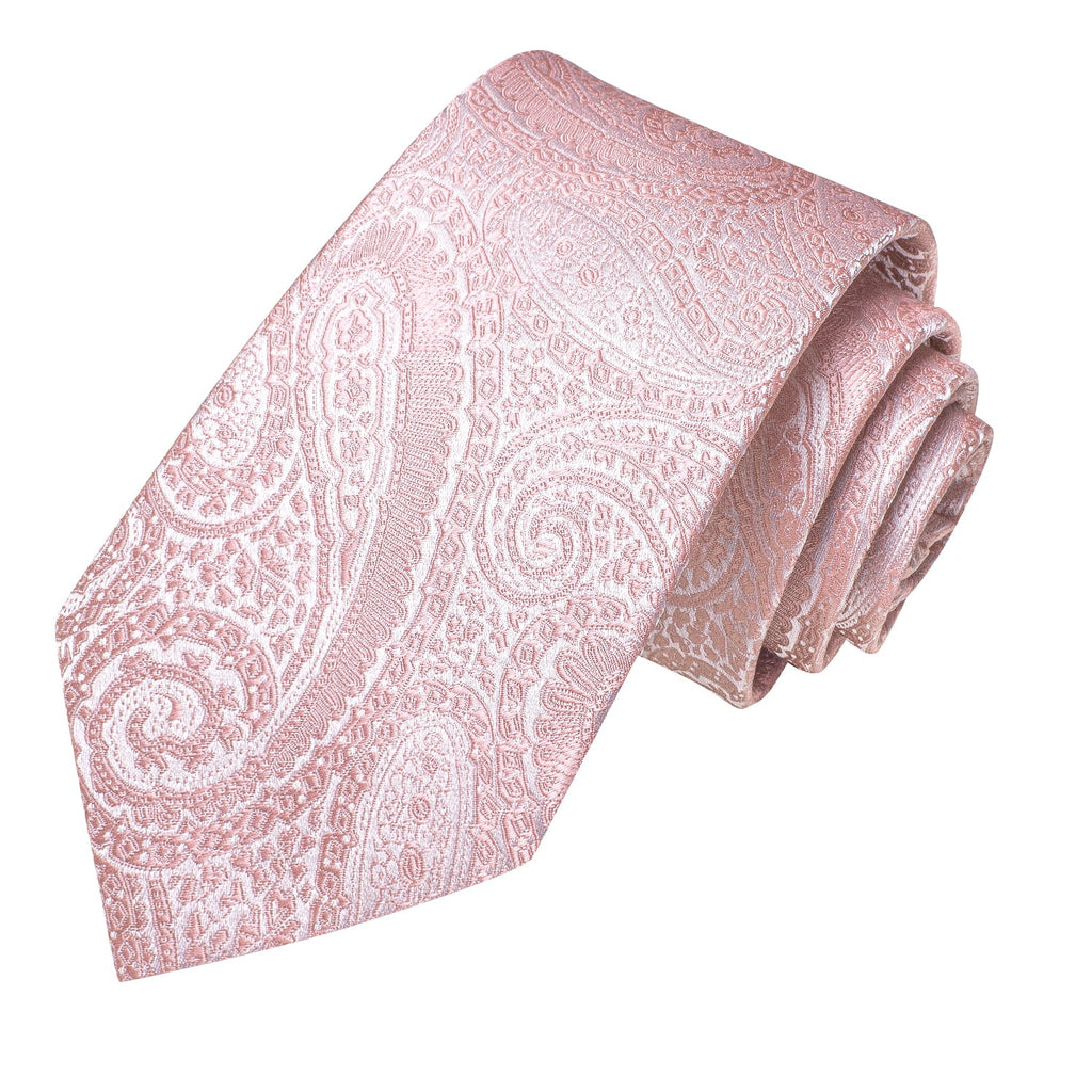 GentCrest Pink Paisley Tie Hanky Cufflinks Set - Image 4