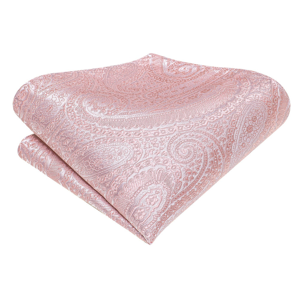 GentCrest Pink Paisley Tie Hanky Cufflinks Set - Image 5