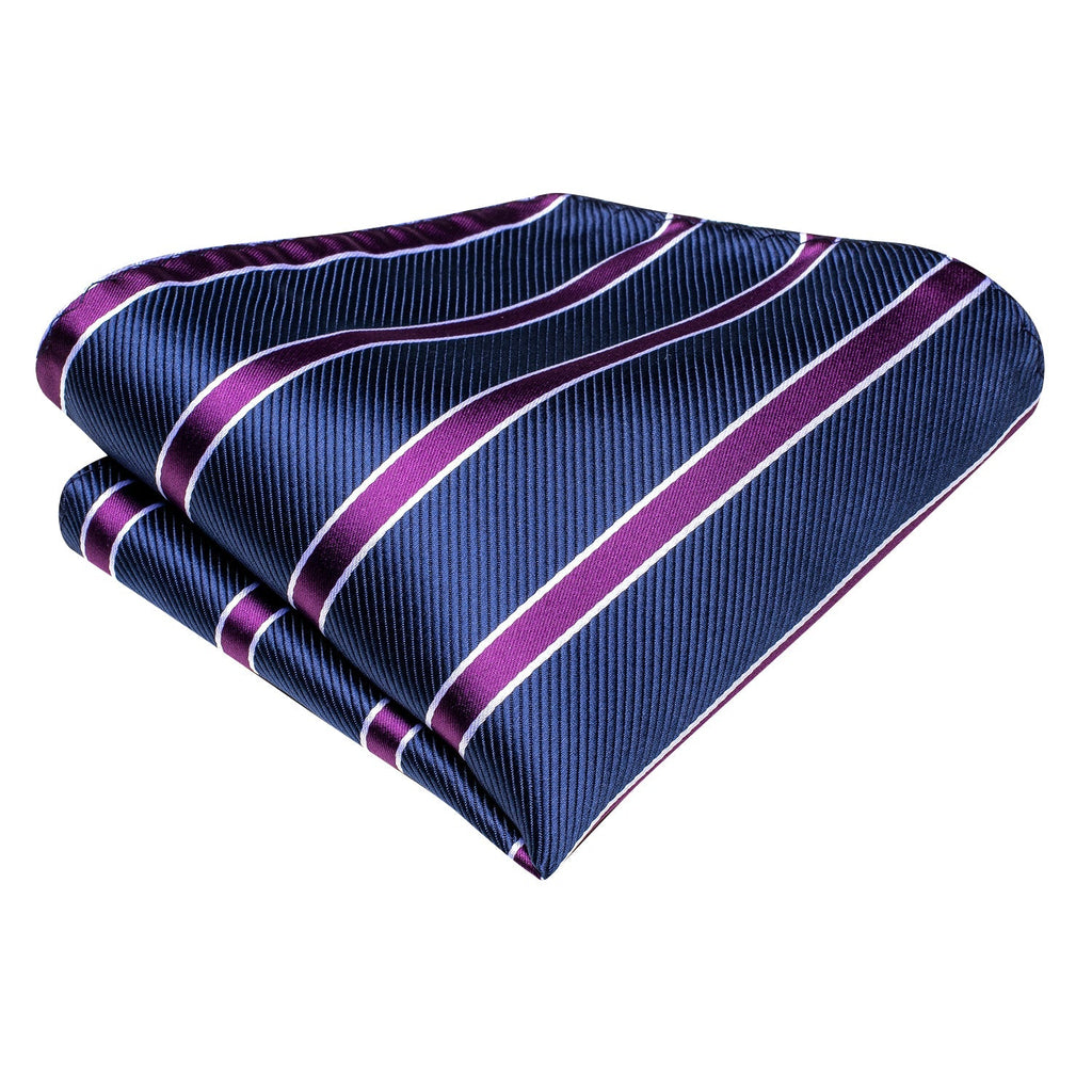 GentCrest Blue Striped Tie Hanky Cufflinks Set - Image 5