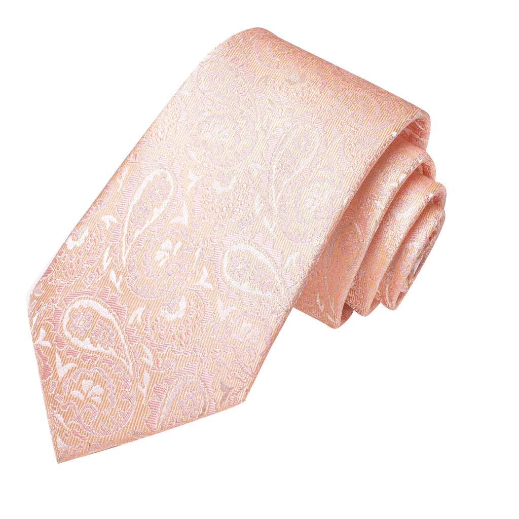 GentCrest Pink Paisley Tie Hanky Cufflinks Set - Image 1