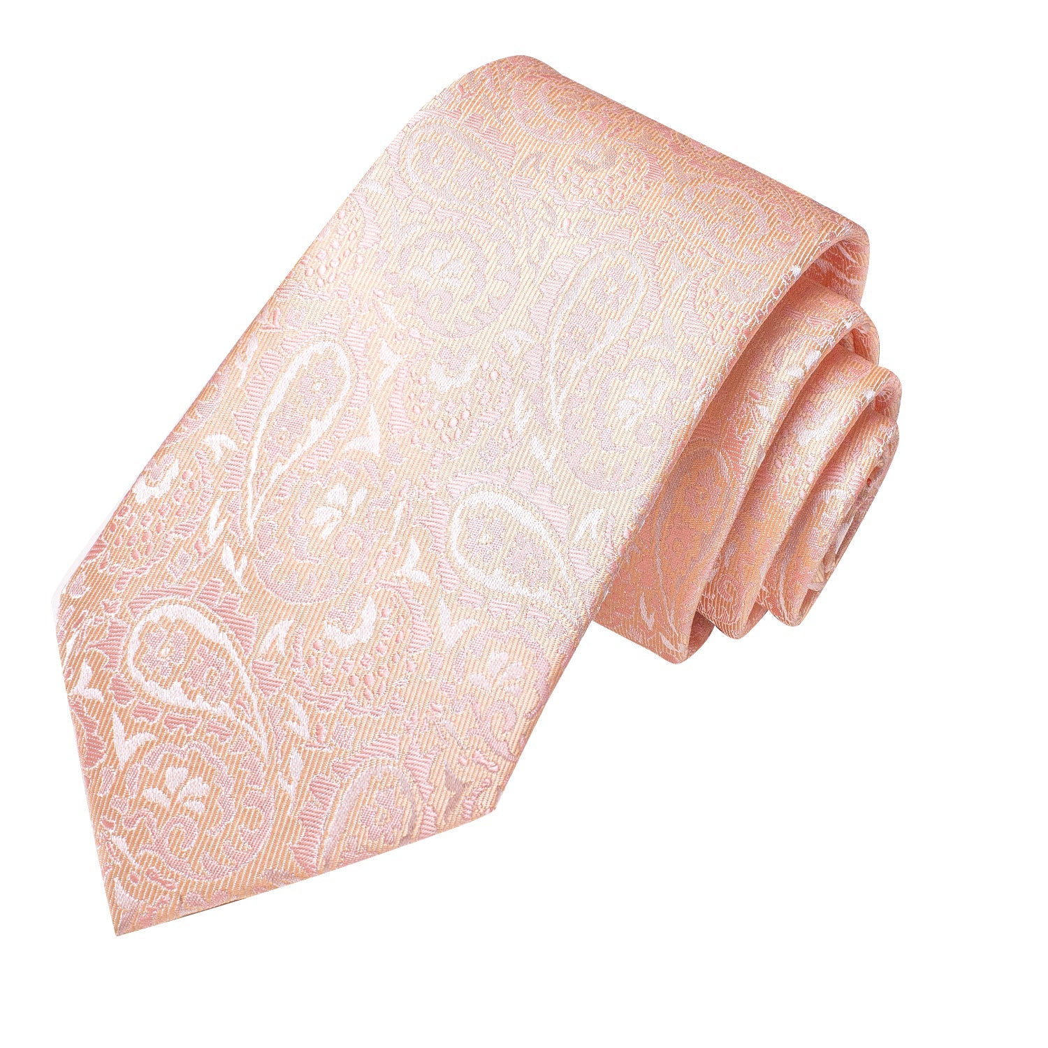 GentCrest Pink Paisley Tie Hanky Cufflinks Set - Image 1