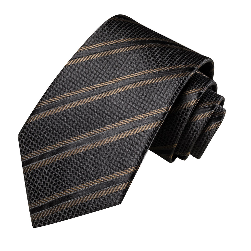 GentCrest Black Classic Tie Hanky Cufflinks Set - Image 3