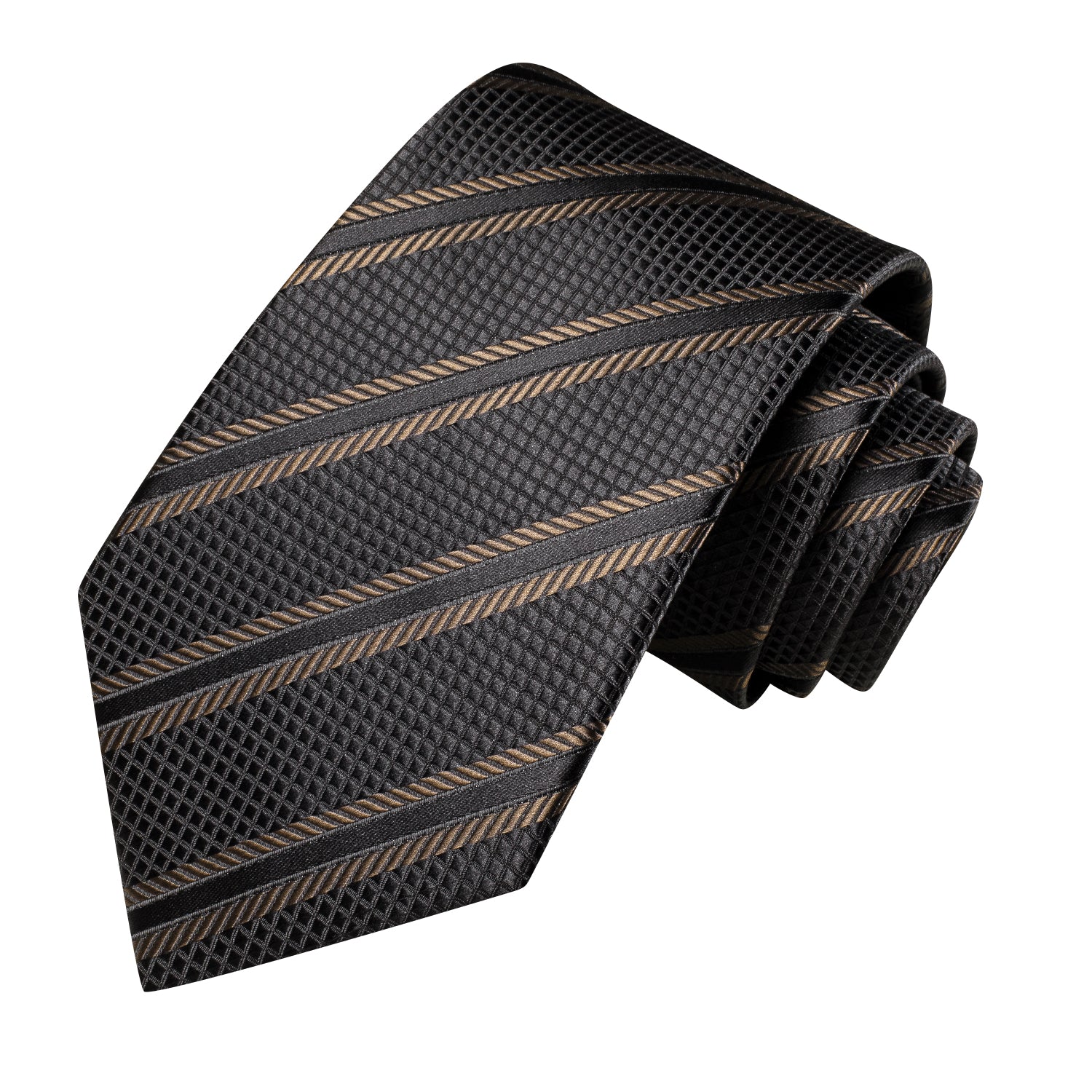 GentCrest Black Classic Tie Hanky Cufflinks Set - Image 3