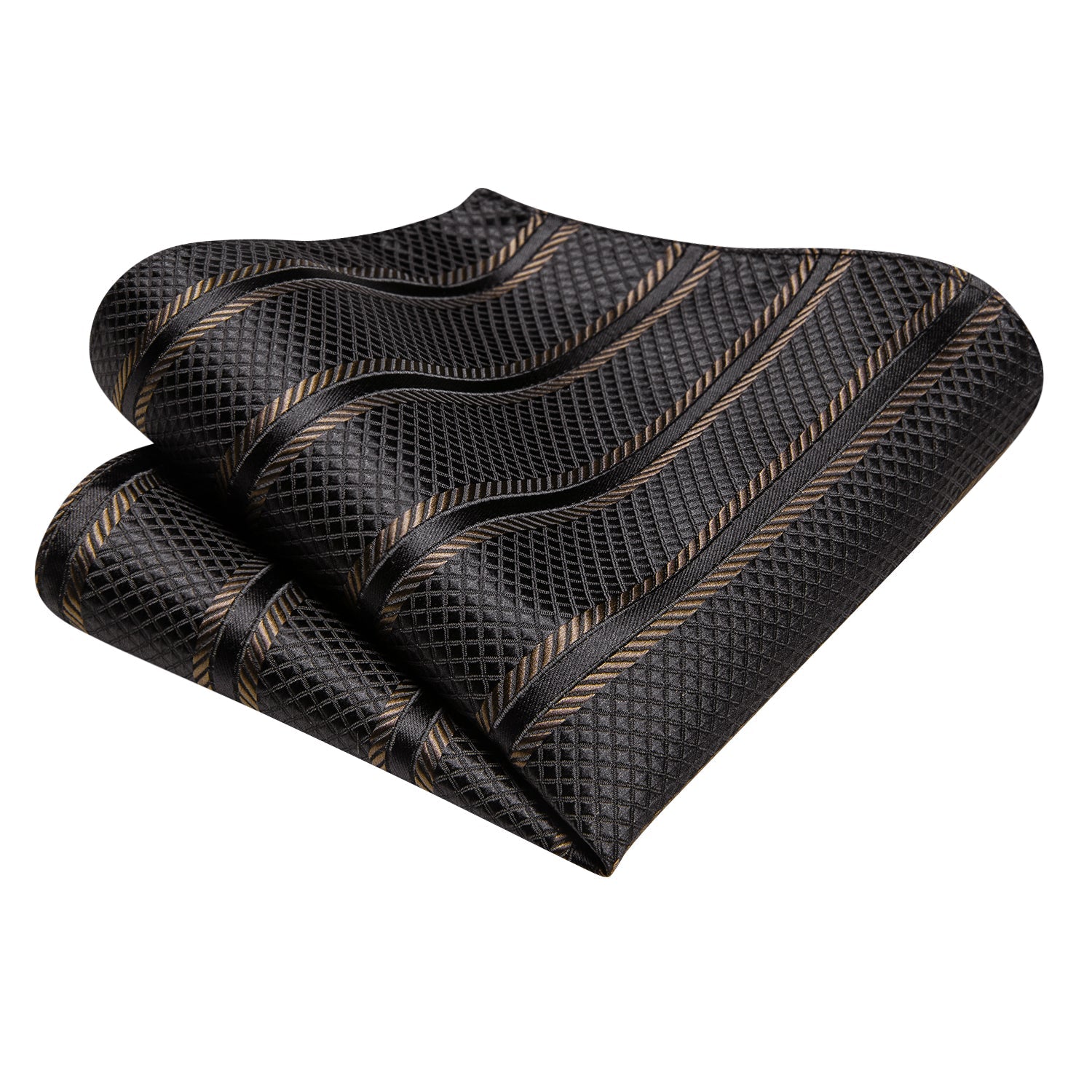 GentCrest Black Classic Tie Hanky Cufflinks Set - Image 4